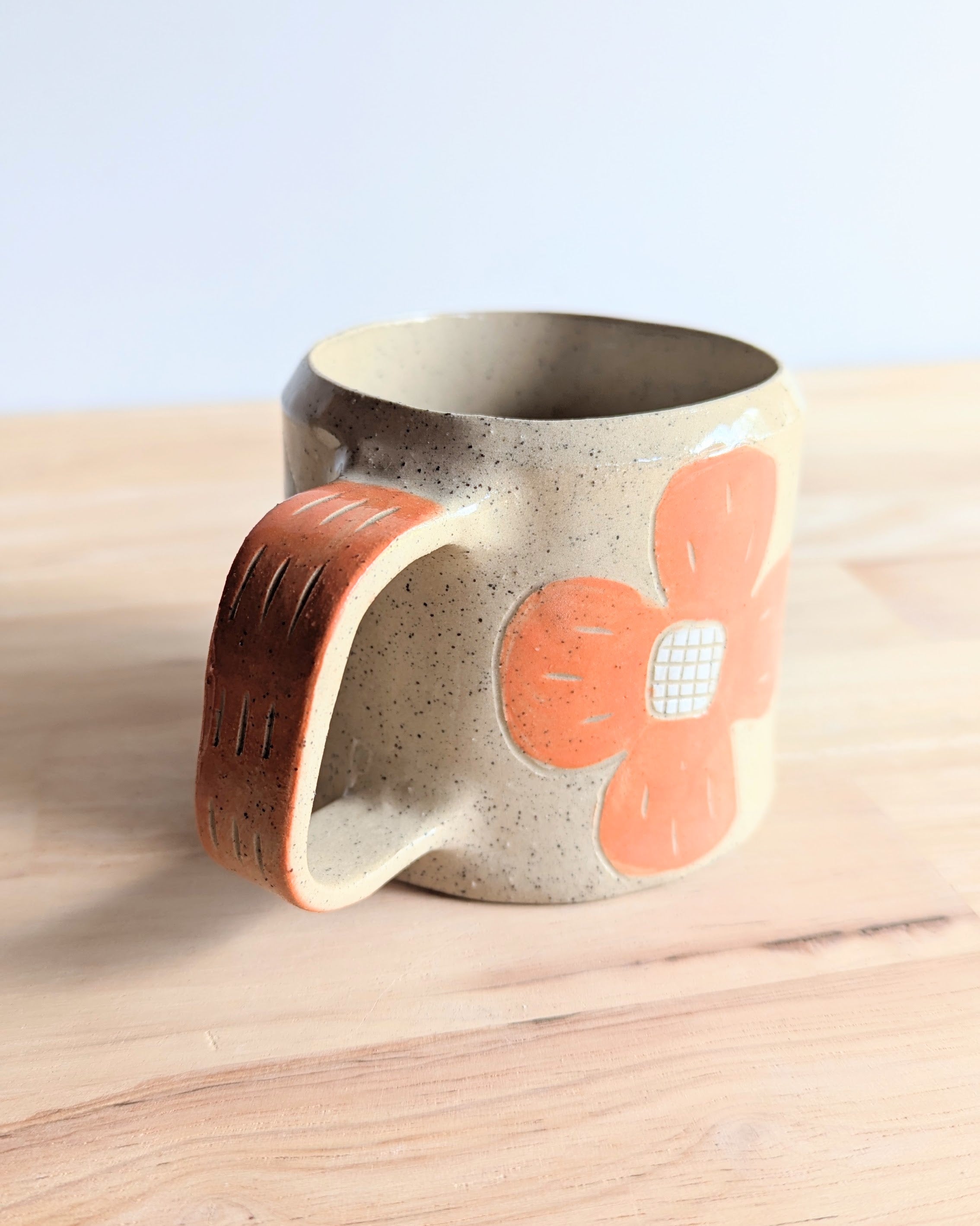 Handmade Ceramic cup| Unique Sgraffito Pottery Cup| Australian Made Gift Bundle