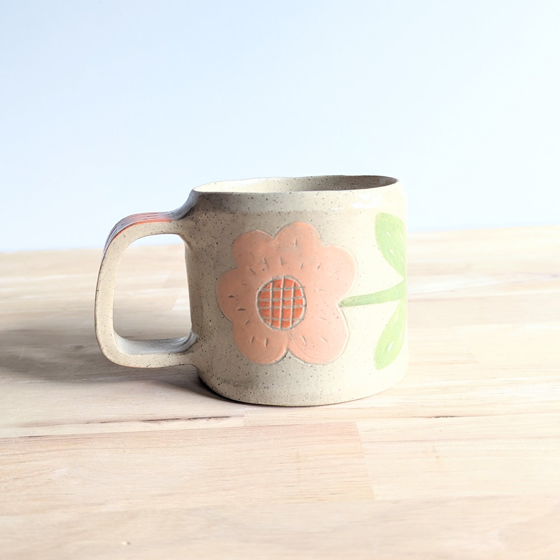 Handmade Ceramic cup| Unique Sgraffito Pottery Cup| Australian Made Gift Bundle