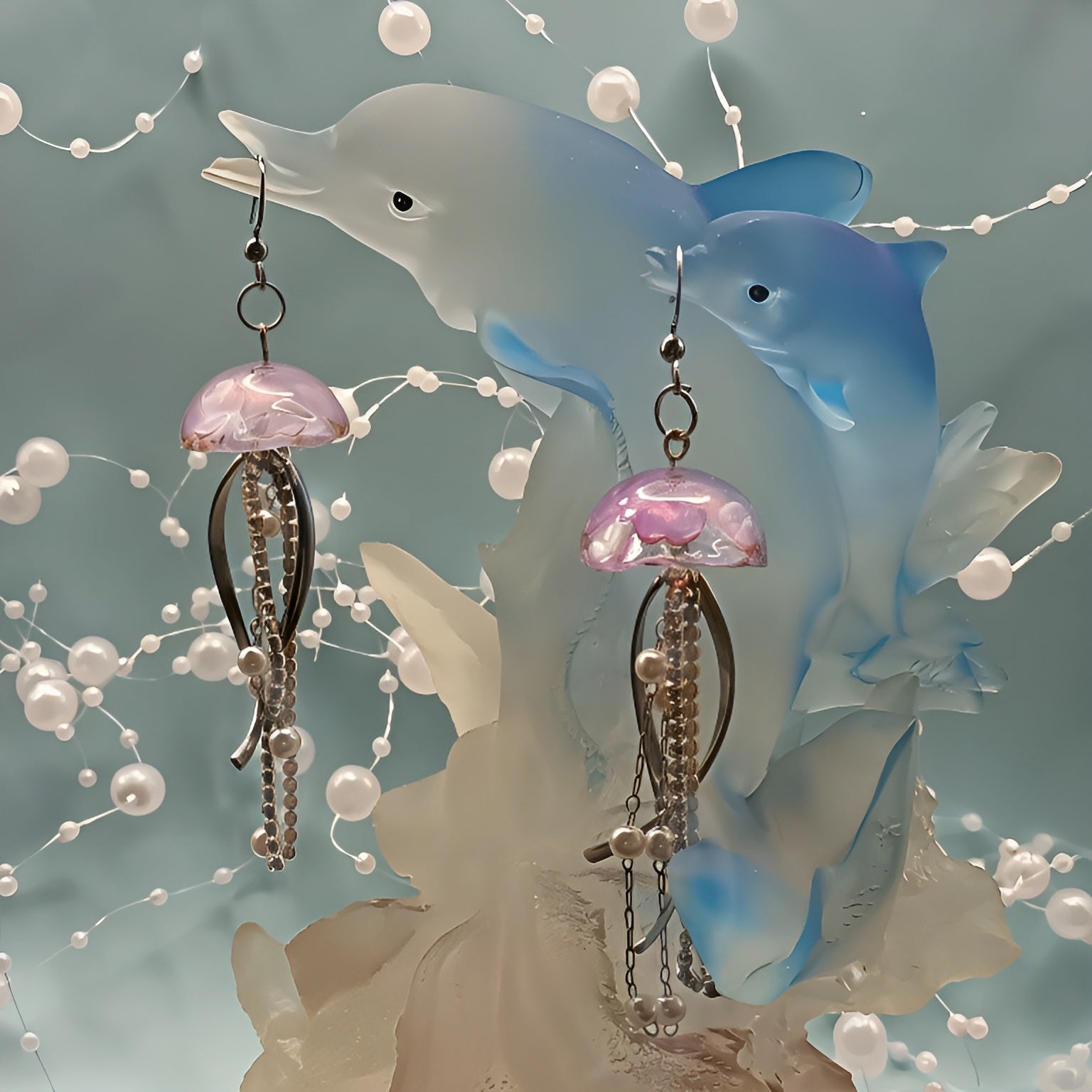 Iridescent Jellyfish Earrings (4 colour variations)