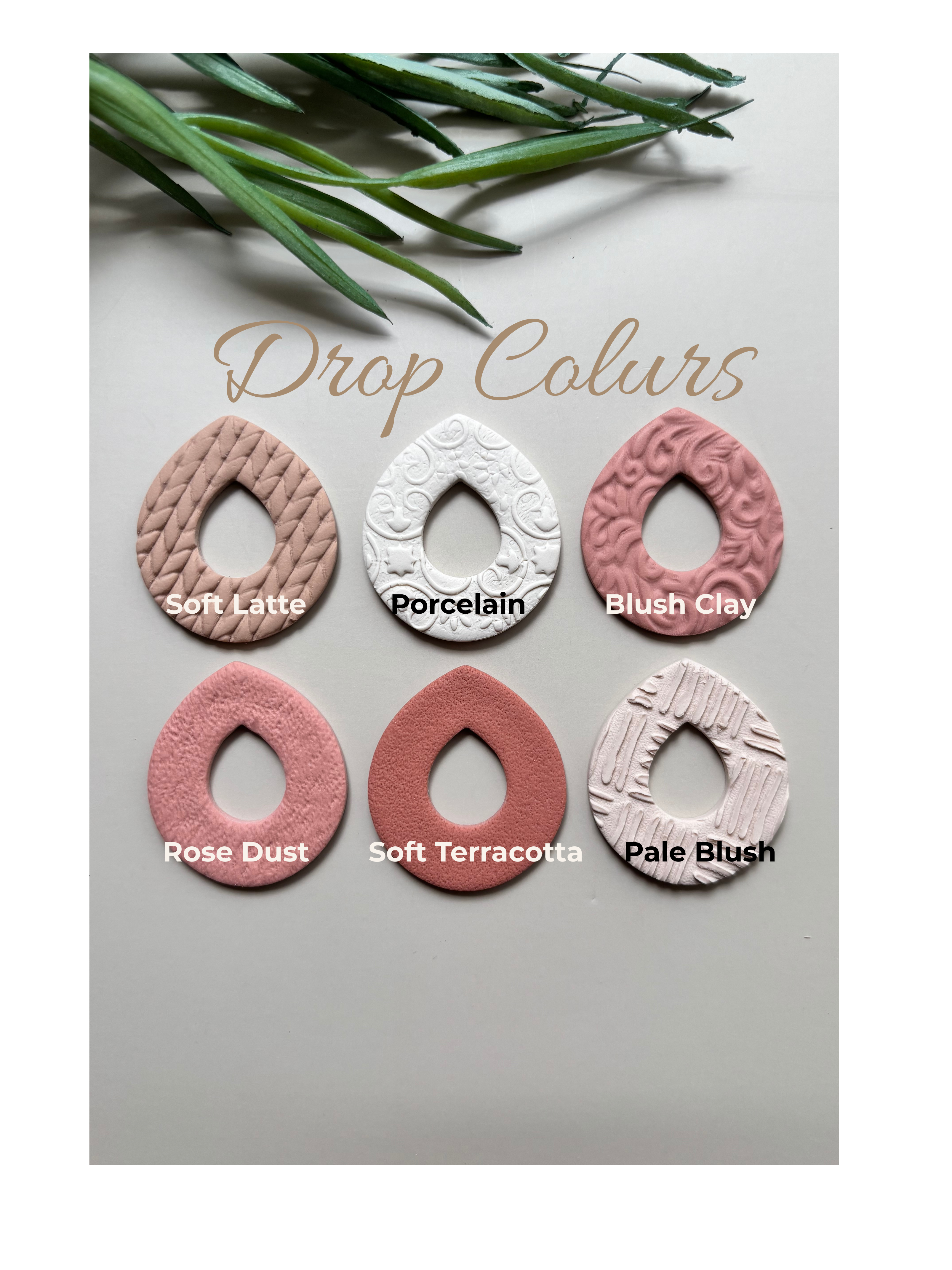 Hoops & Drops – Soft Neutrals | Interchangeable Clay Earrings