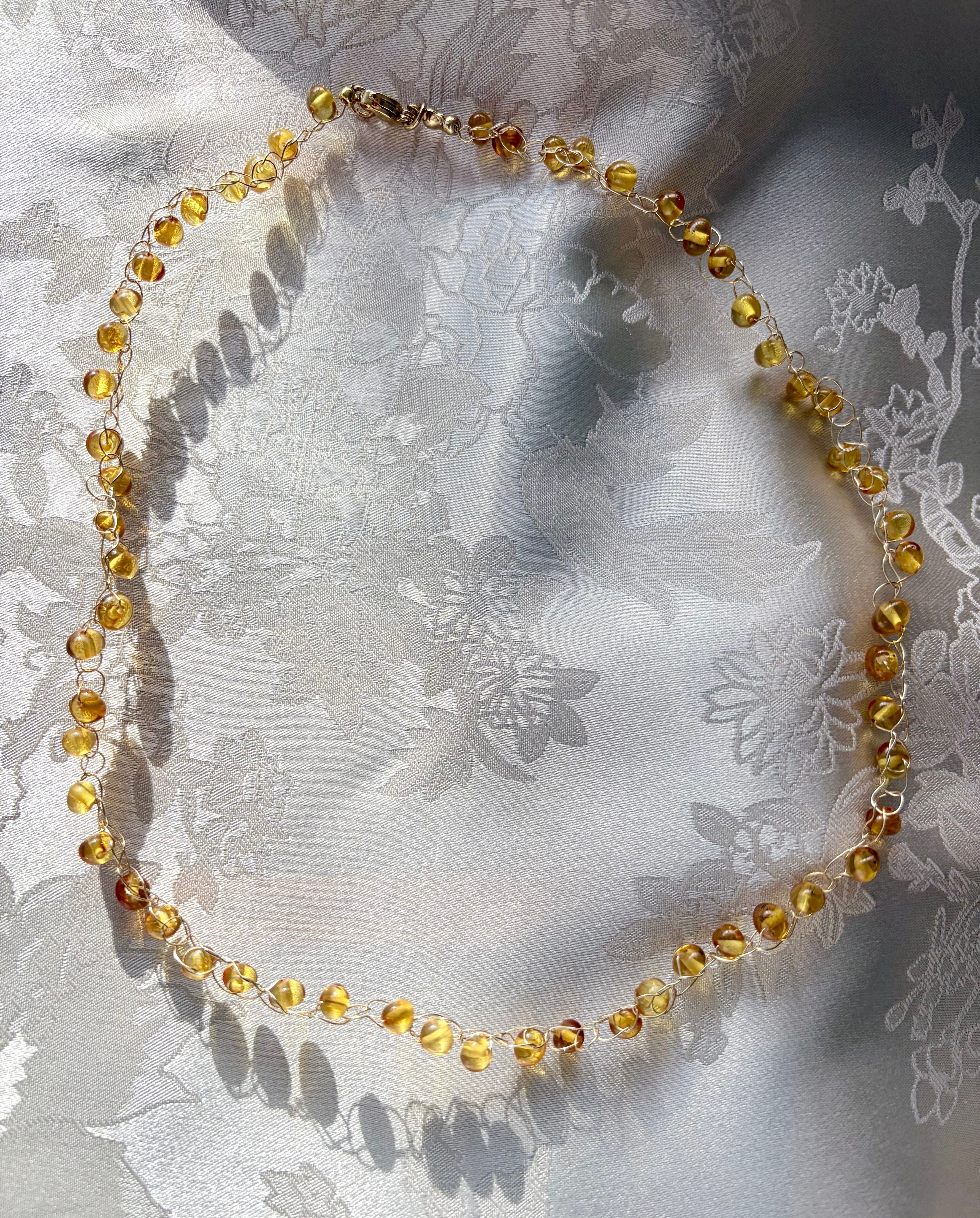 “ Sunrise” Rare Lemon Baltic Amber  Necklace