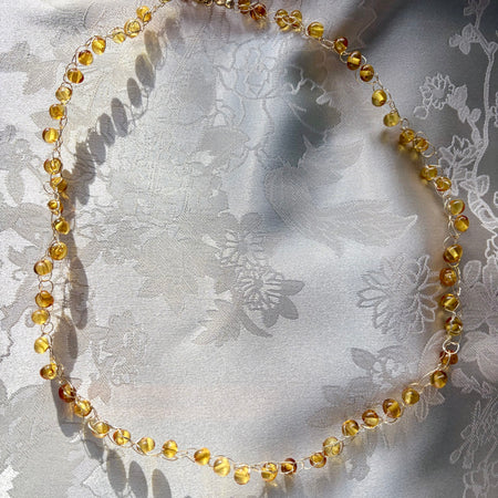 “ Sunrise” Rare Lemon Baltic Amber  Necklace