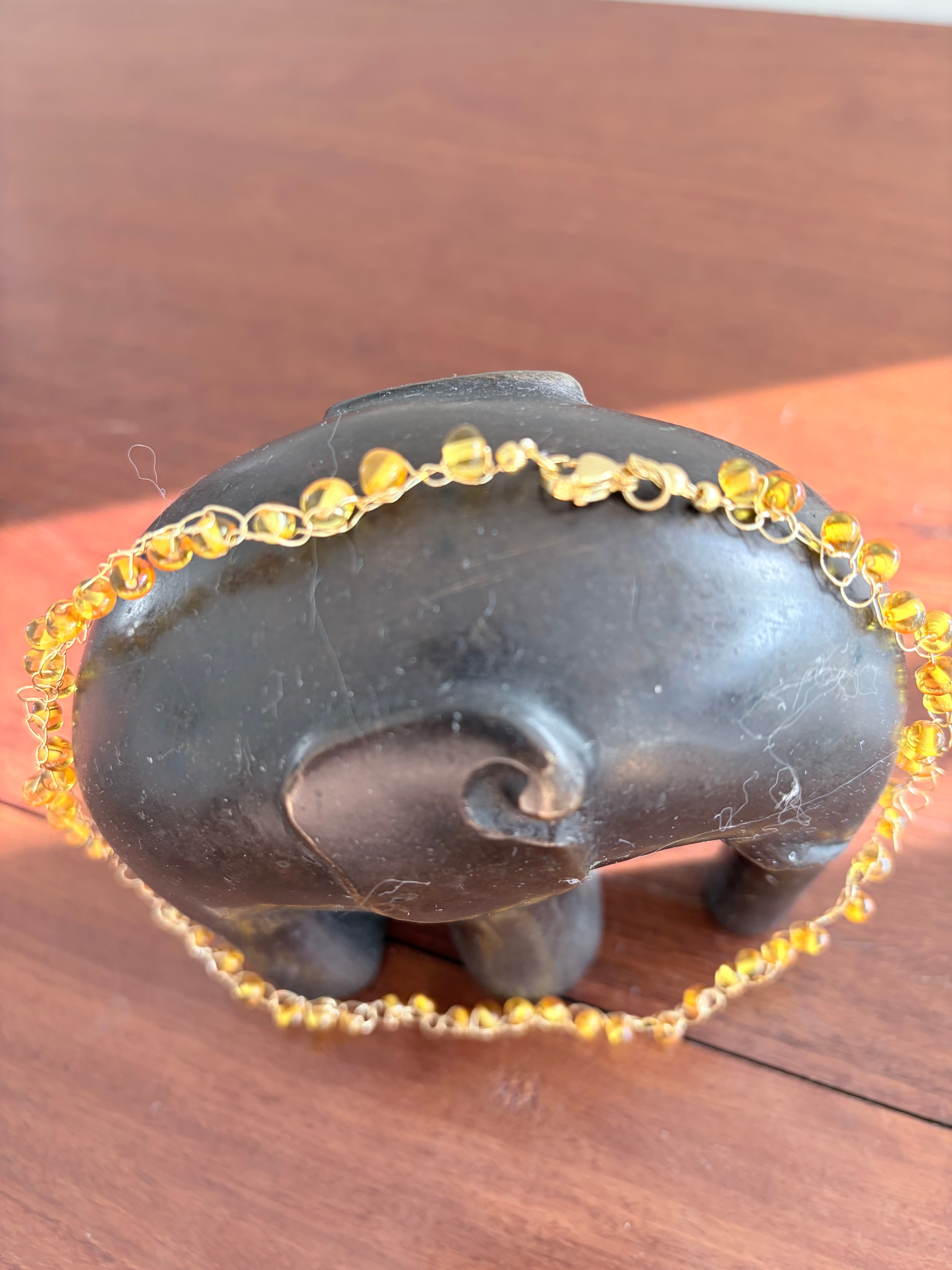 “ Sunrise” Rare Lemon Baltic Amber  Necklace