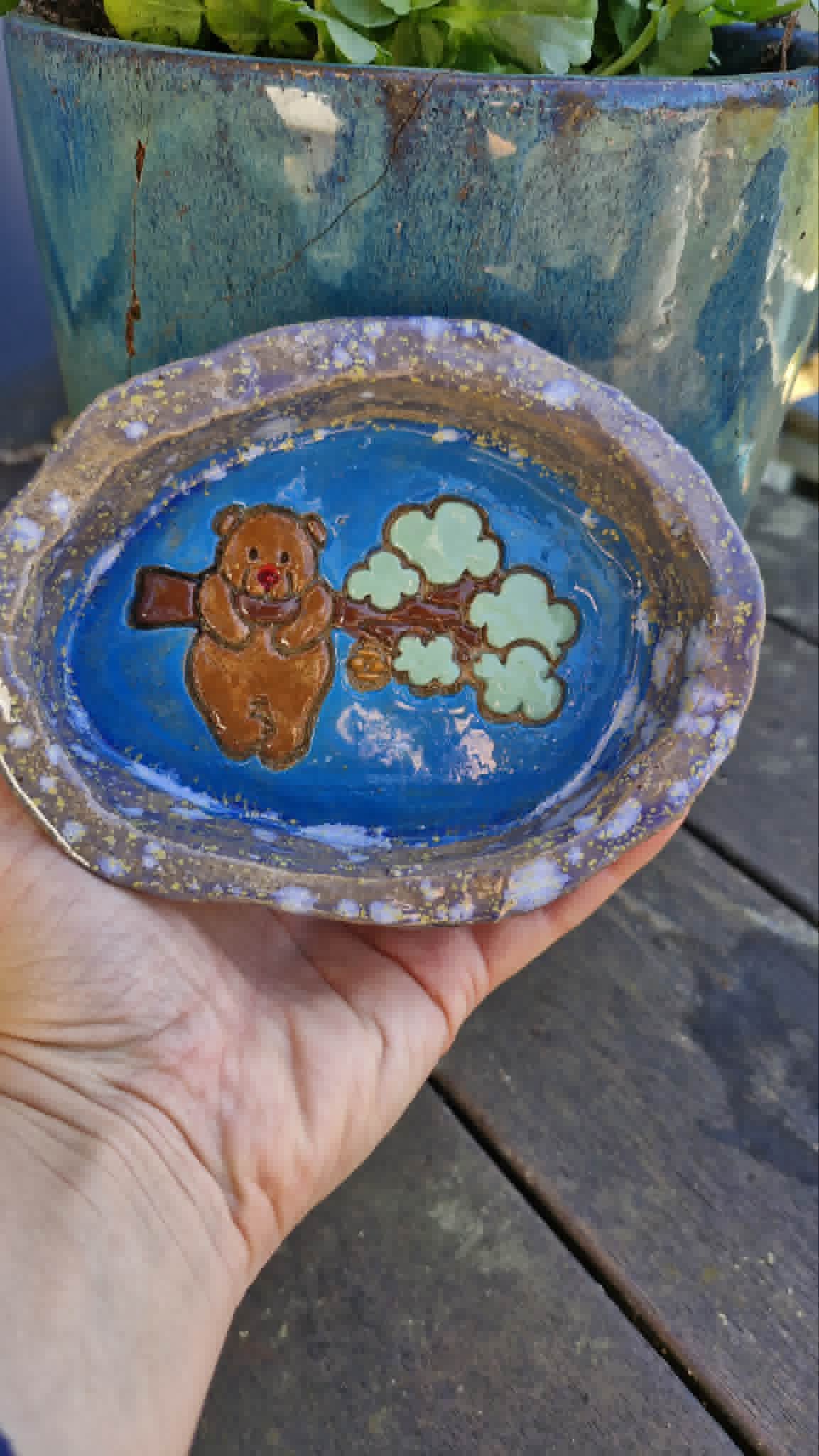 Light Coloured Bear Trinket Dish