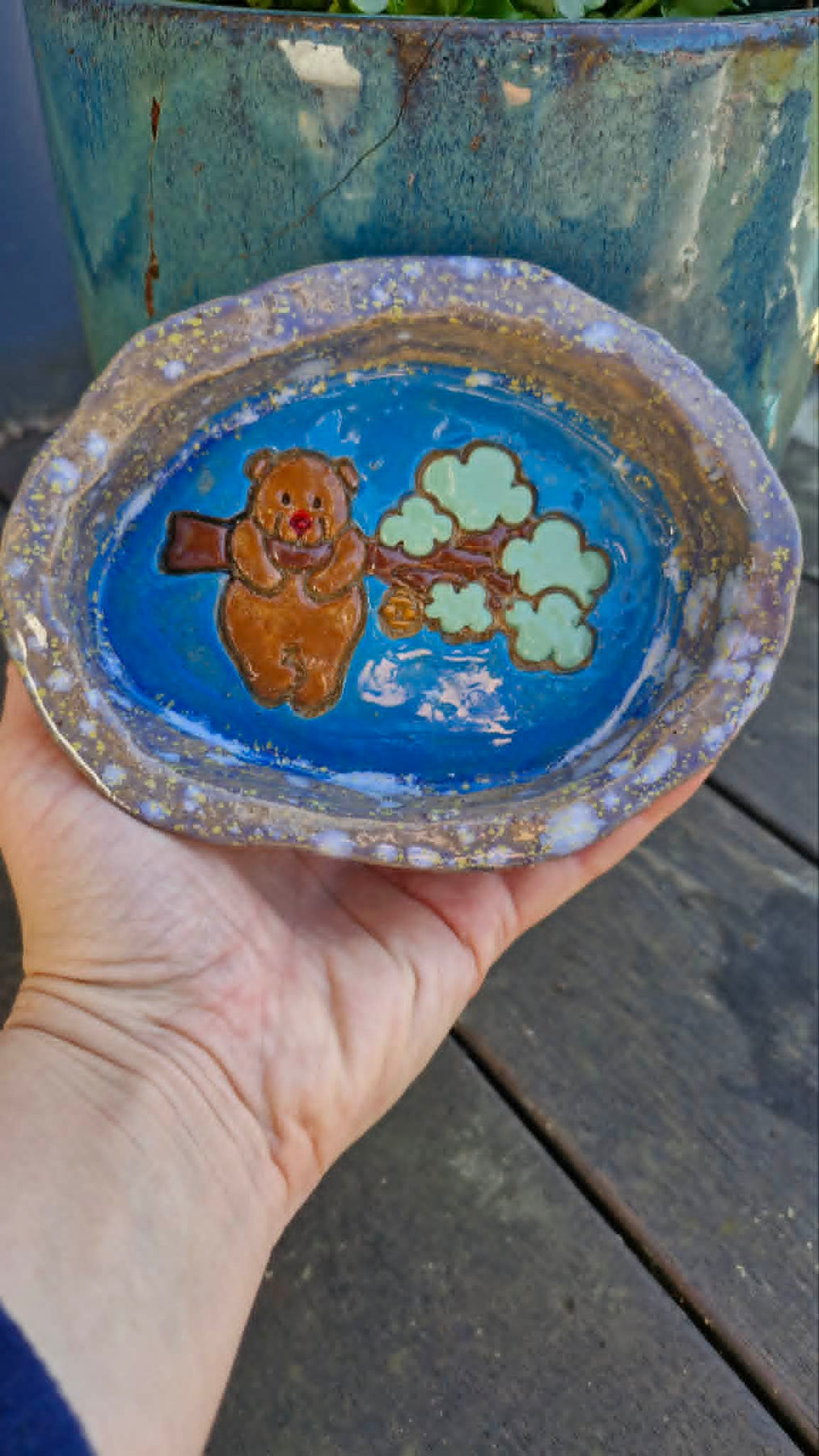 Light Coloured Bear Trinket Dish