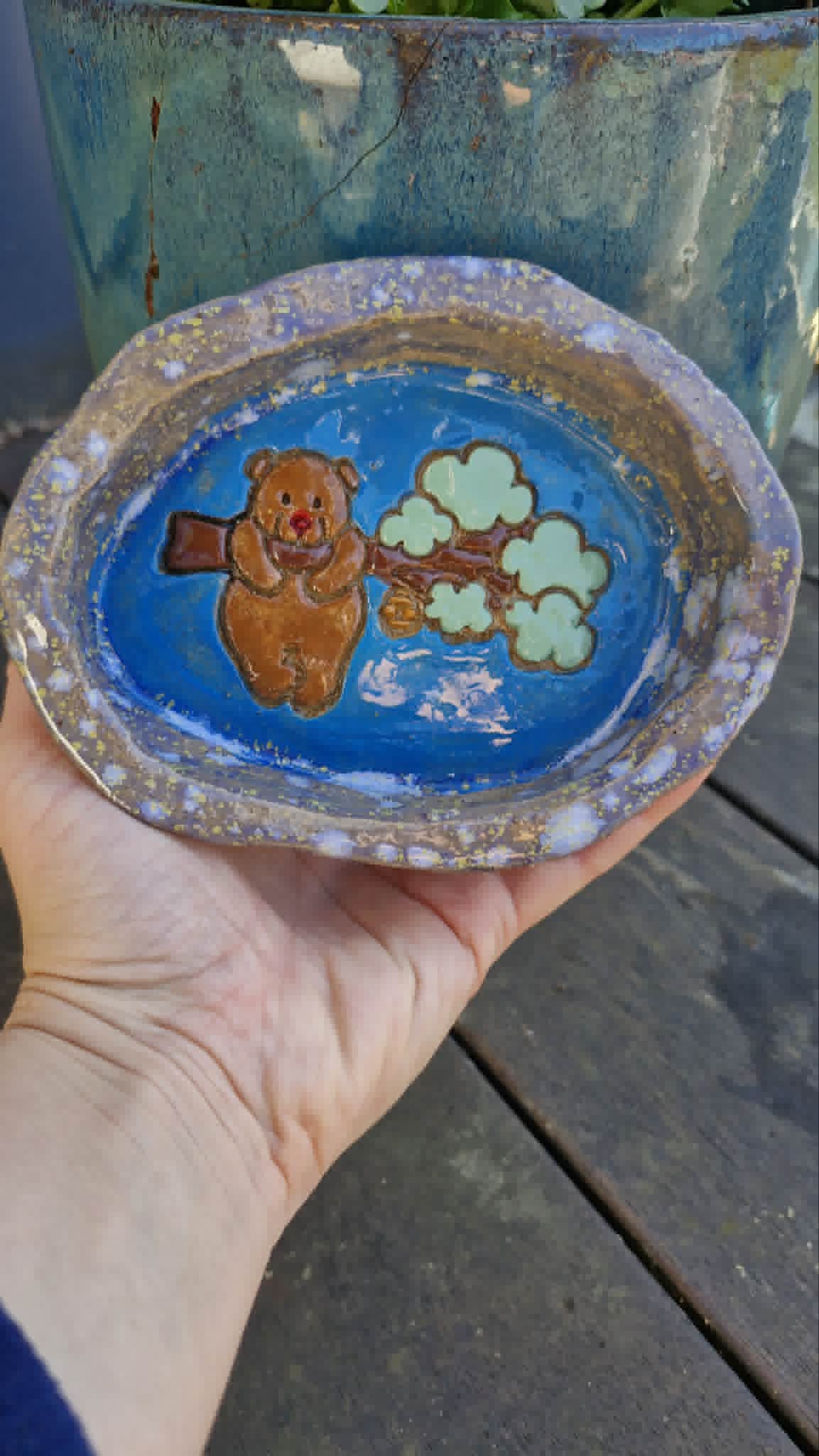 Light Coloured Bear Trinket Dish