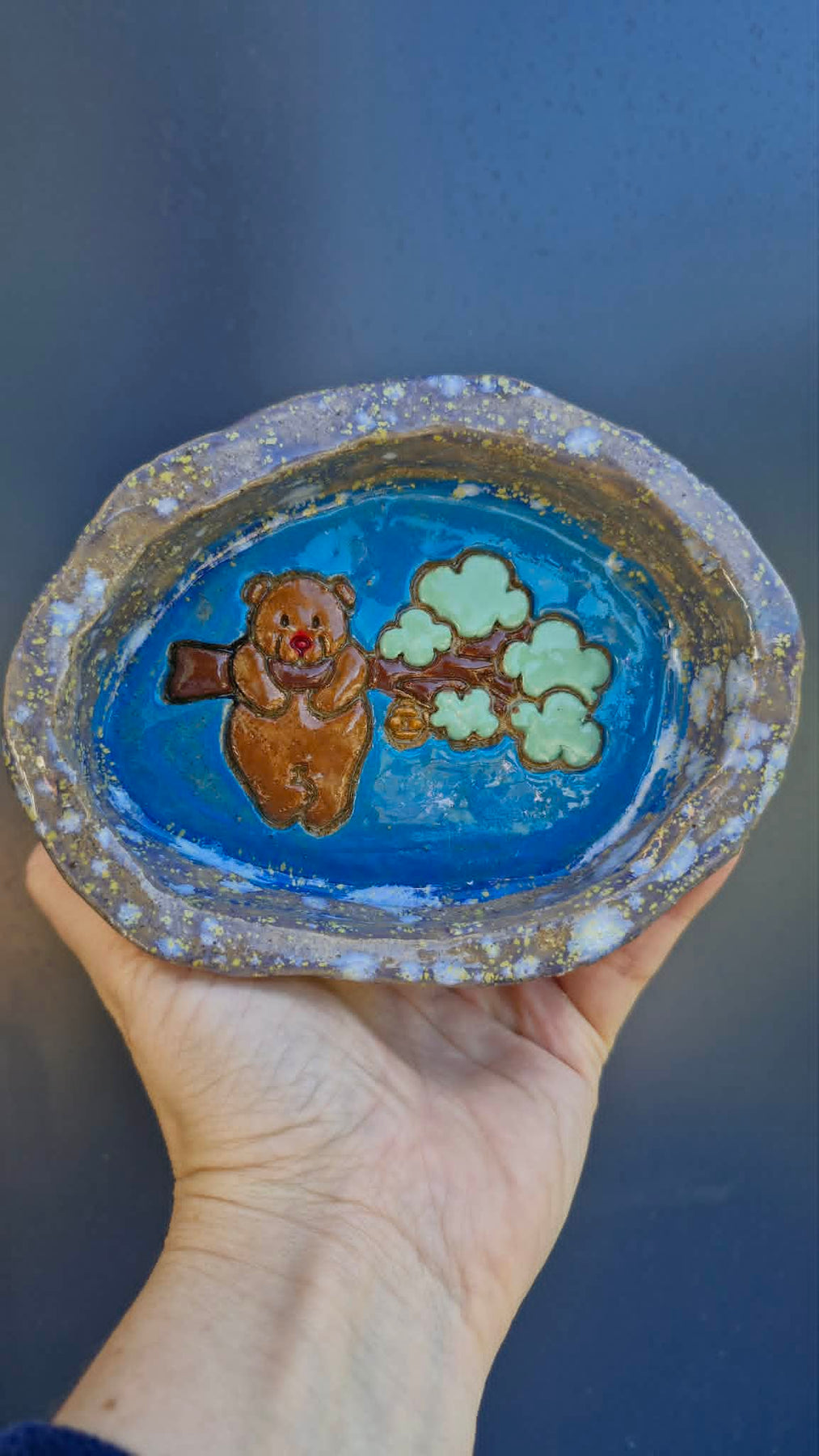 Light Coloured Bear Trinket Dish