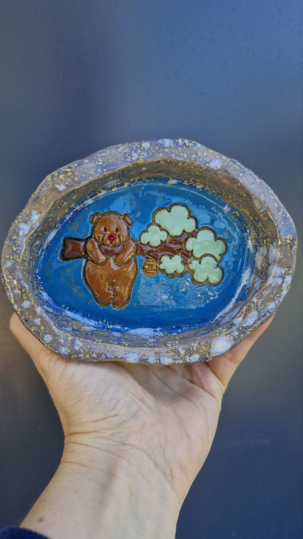 Light Coloured Bear Trinket Dish