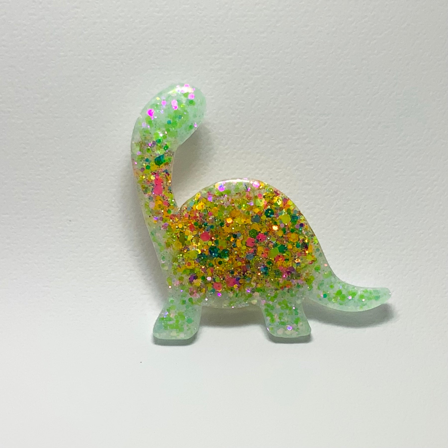 JURASSIC SPARKLE - Handmade Dinosaur Resin Brooch