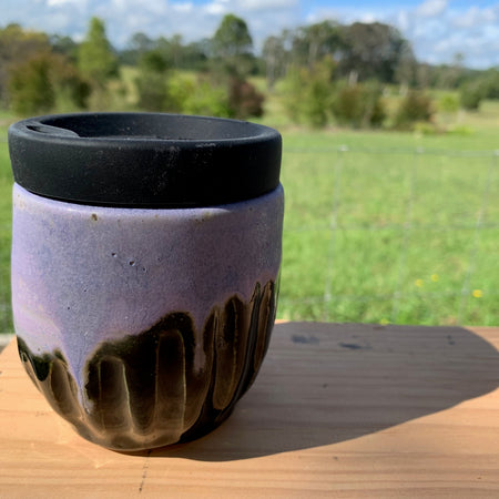Handmade Ceramic Travel Mug - Purple Frost