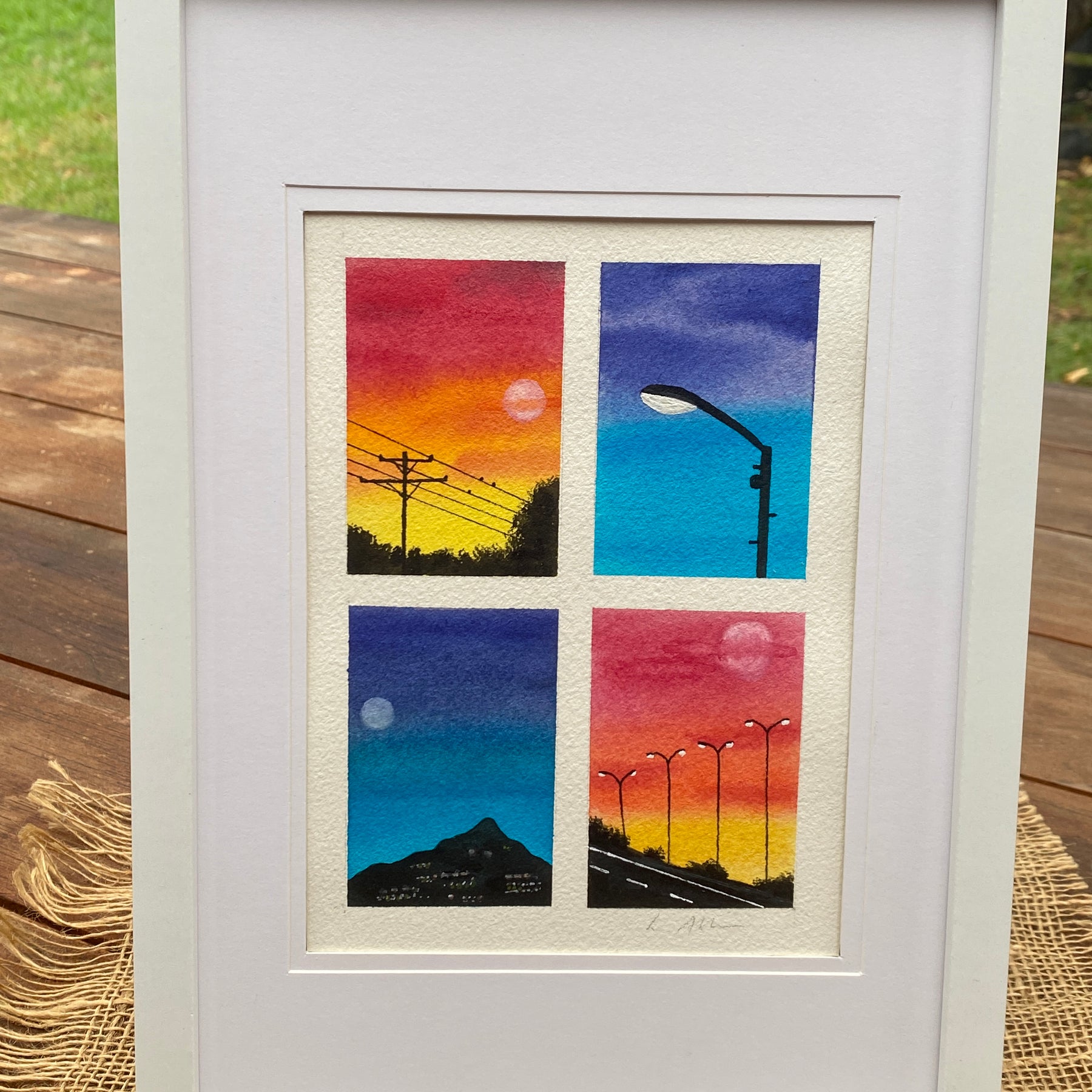 "Urban Lights" - Original Watercolour Artwork 20cm x 15cm