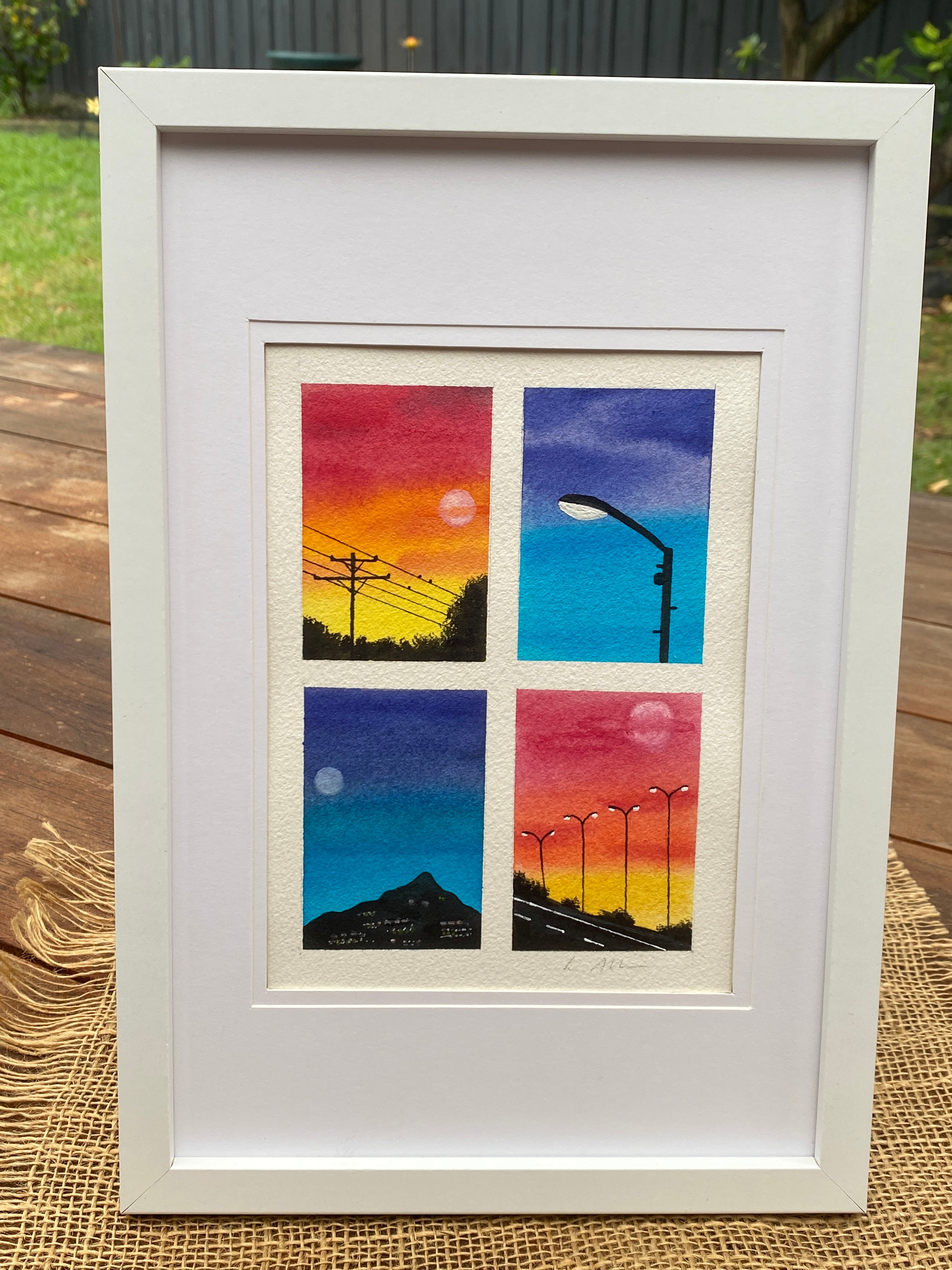 "Urban Lights" - Original Watercolour Artwork 20cm x 15cm