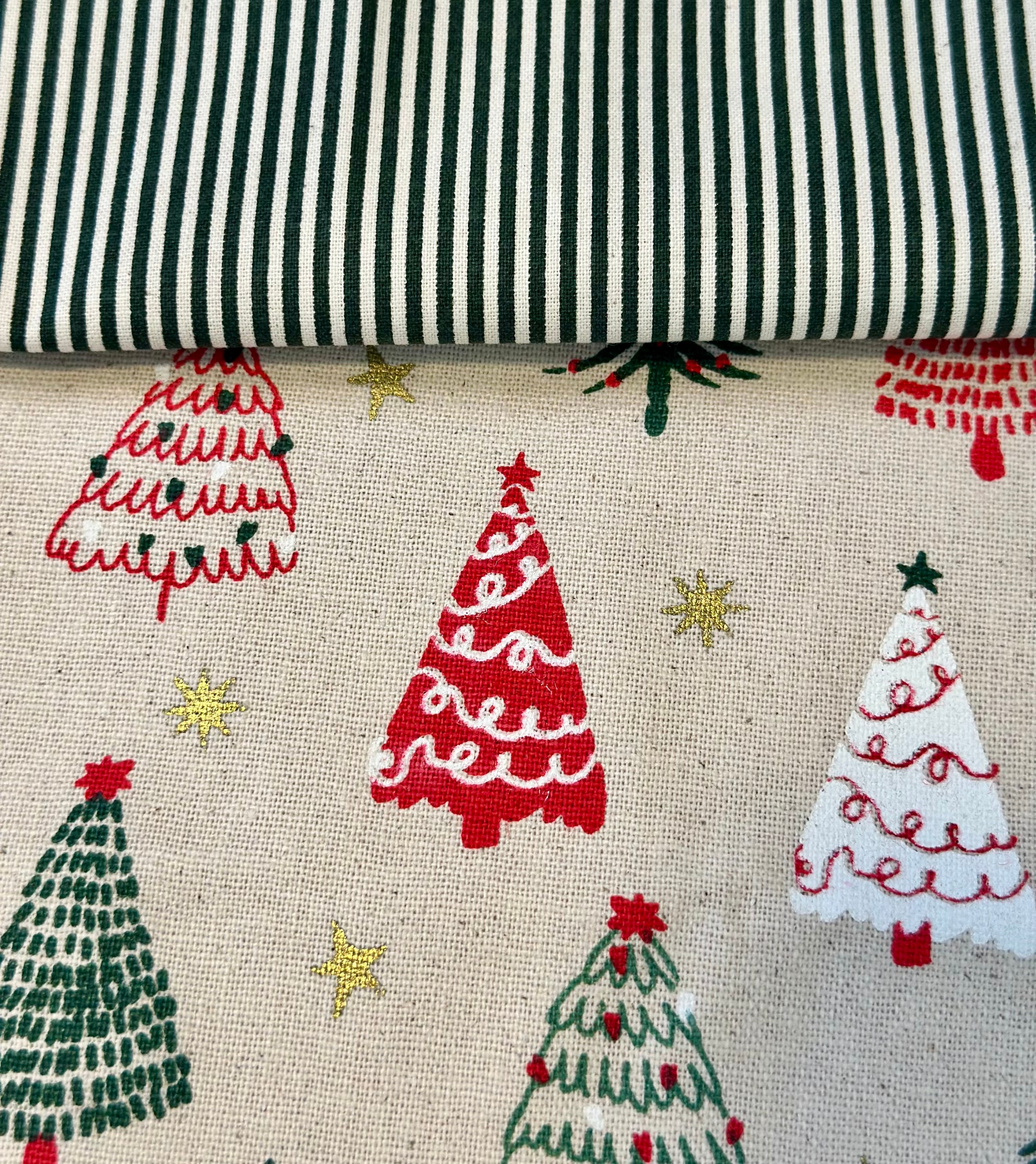 Handmade quilted Christmas stockings personalise with name or initials