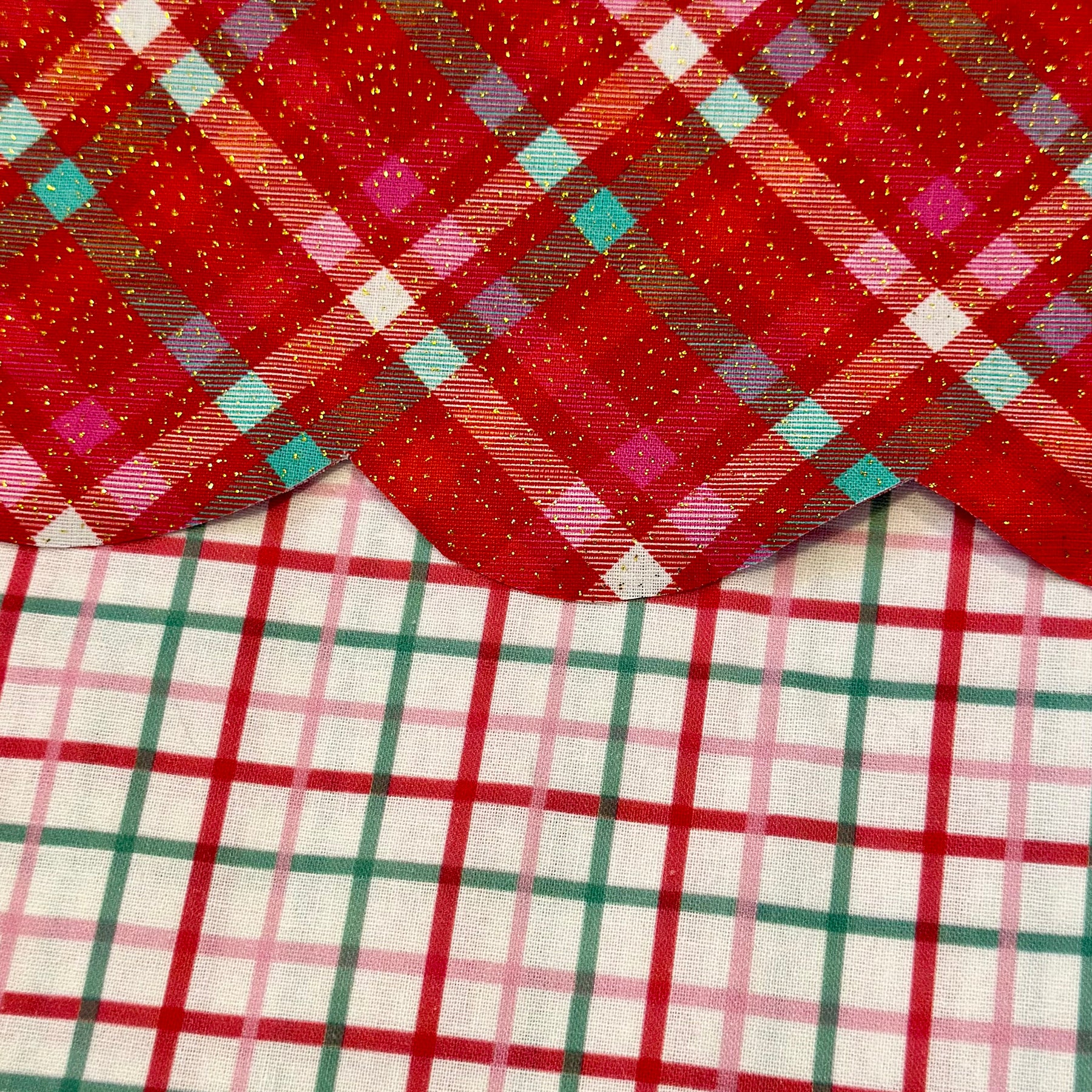 Handmade quilted Christmas stockings personalise with name or initials