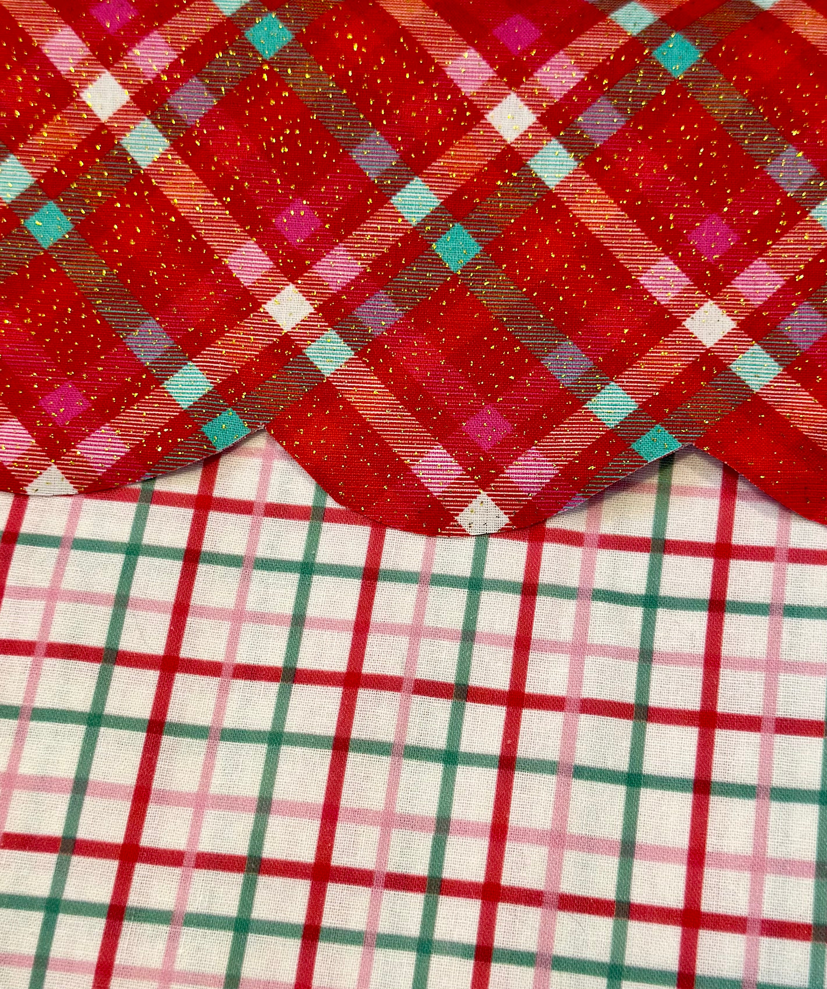 Handmade quilted Christmas stockings personalise with name or initials