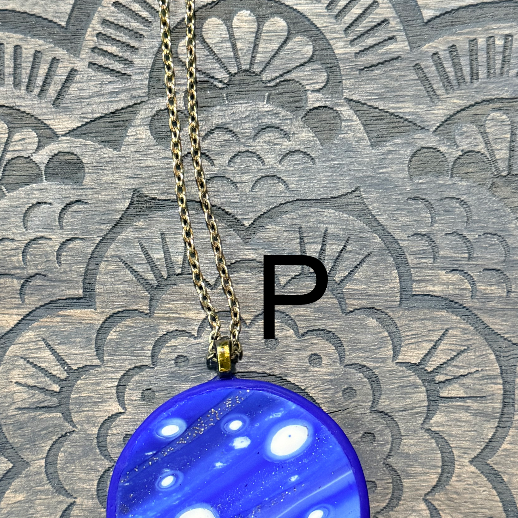 Galaxy Collection Polymer Clay Pendant Necklaces | Handmade Blue Abstract Statement Jewellery