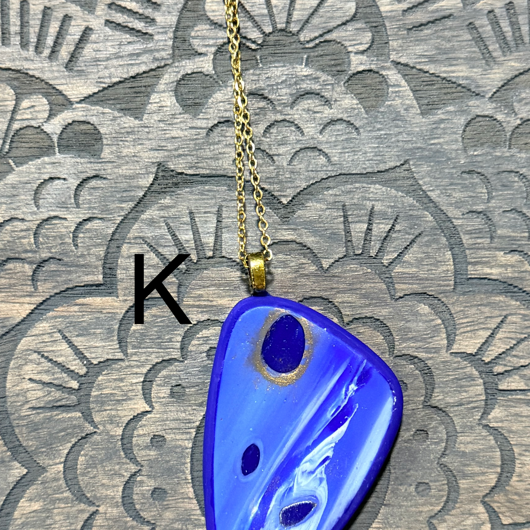 Galaxy Collection Polymer Clay Pendant Necklaces | Handmade Blue Abstract Statement Jewellery