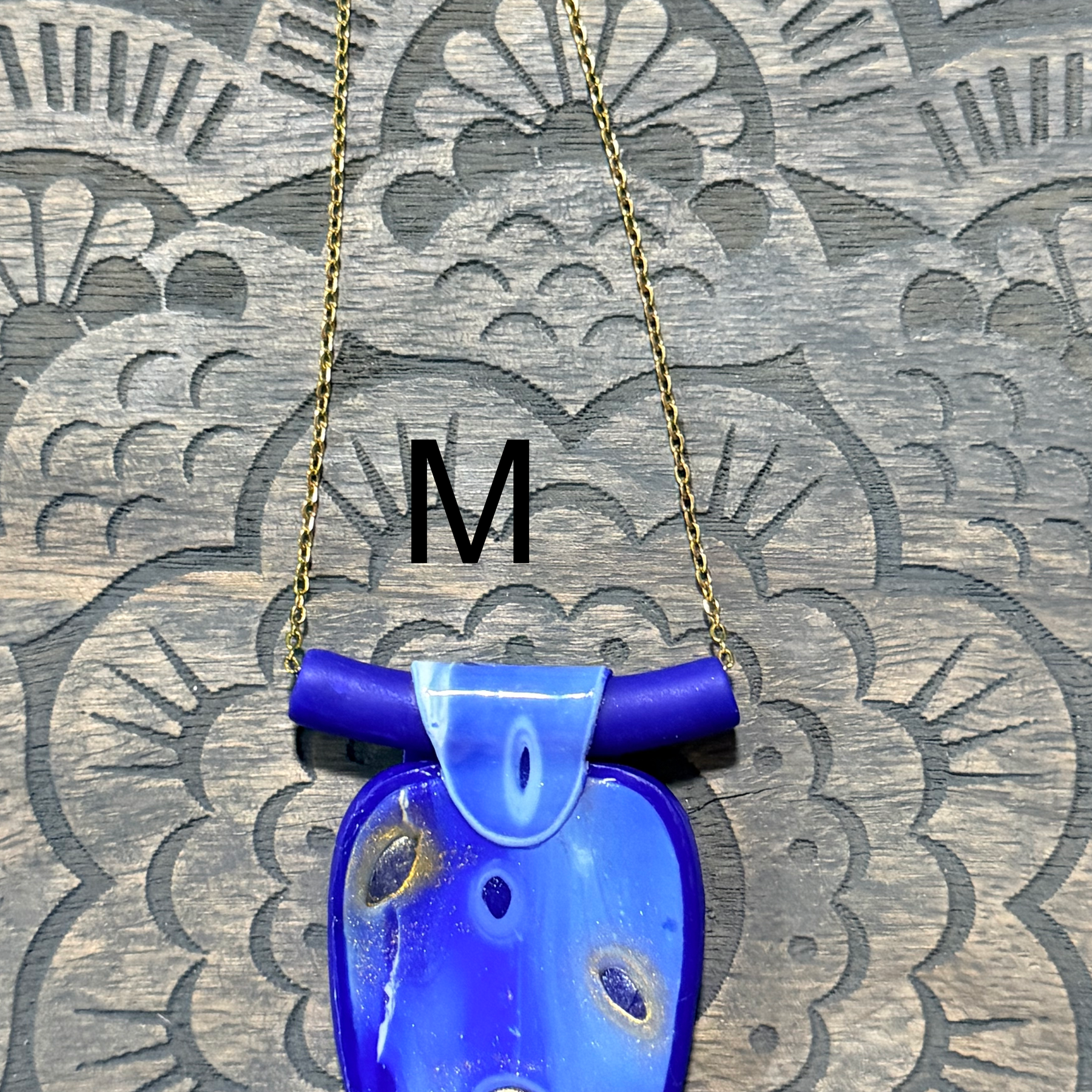 Galaxy Collection Polymer Clay Pendant Necklaces | Handmade Blue Abstract Statement Jewellery