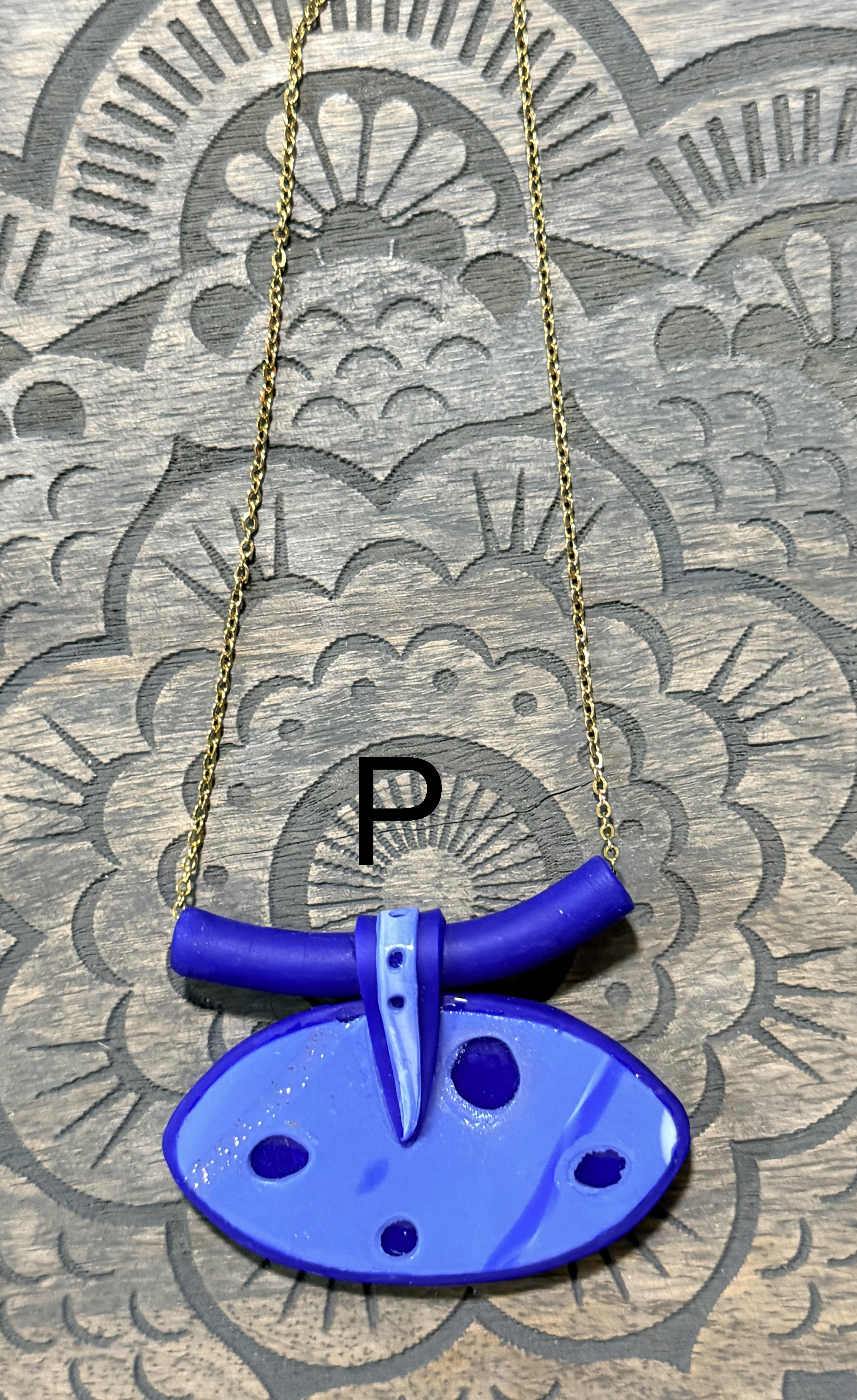 Galaxy Collection Polymer Clay Pendant Necklaces | Handmade Blue Abstract Statement Jewellery