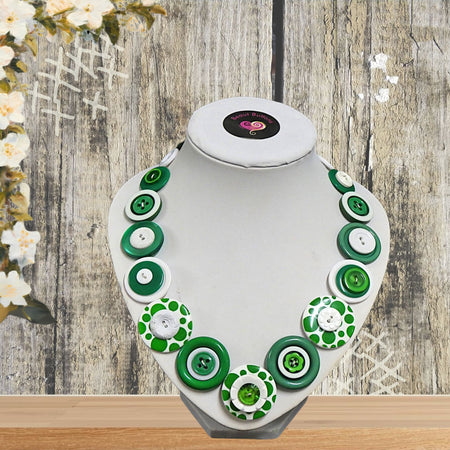 Button necklace - Peppermint Twist