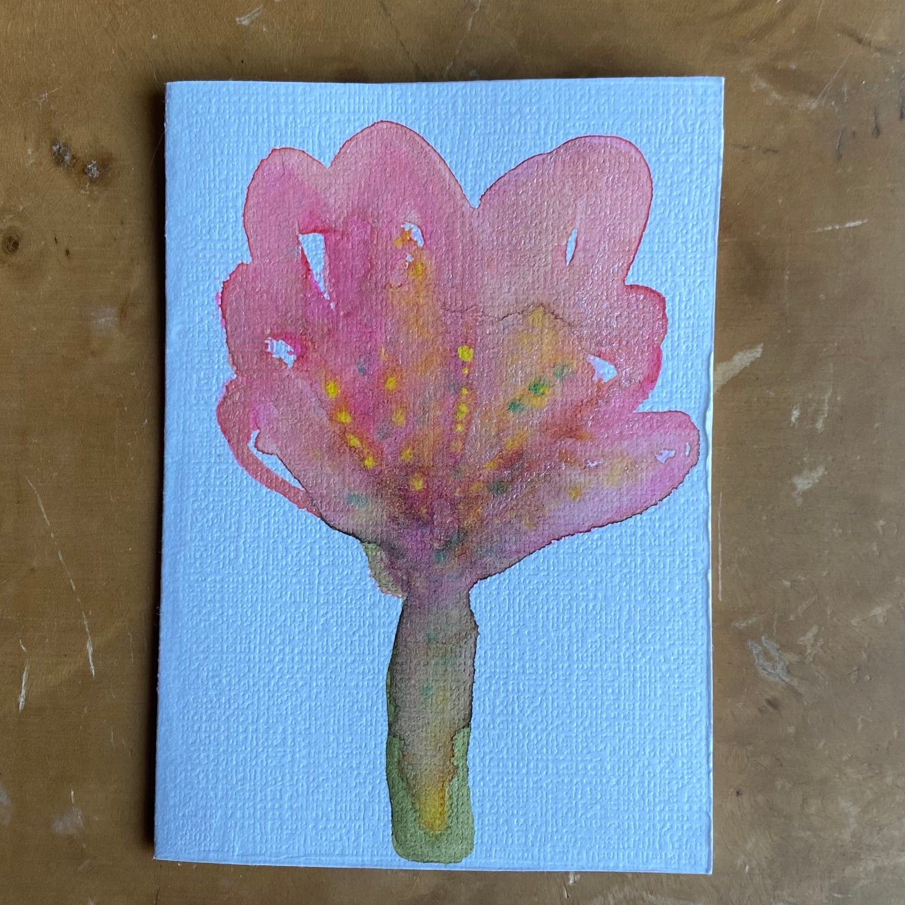 Two Unique Hand Painted Watercolour Cards | Handmade Unique Blank Flower Cards