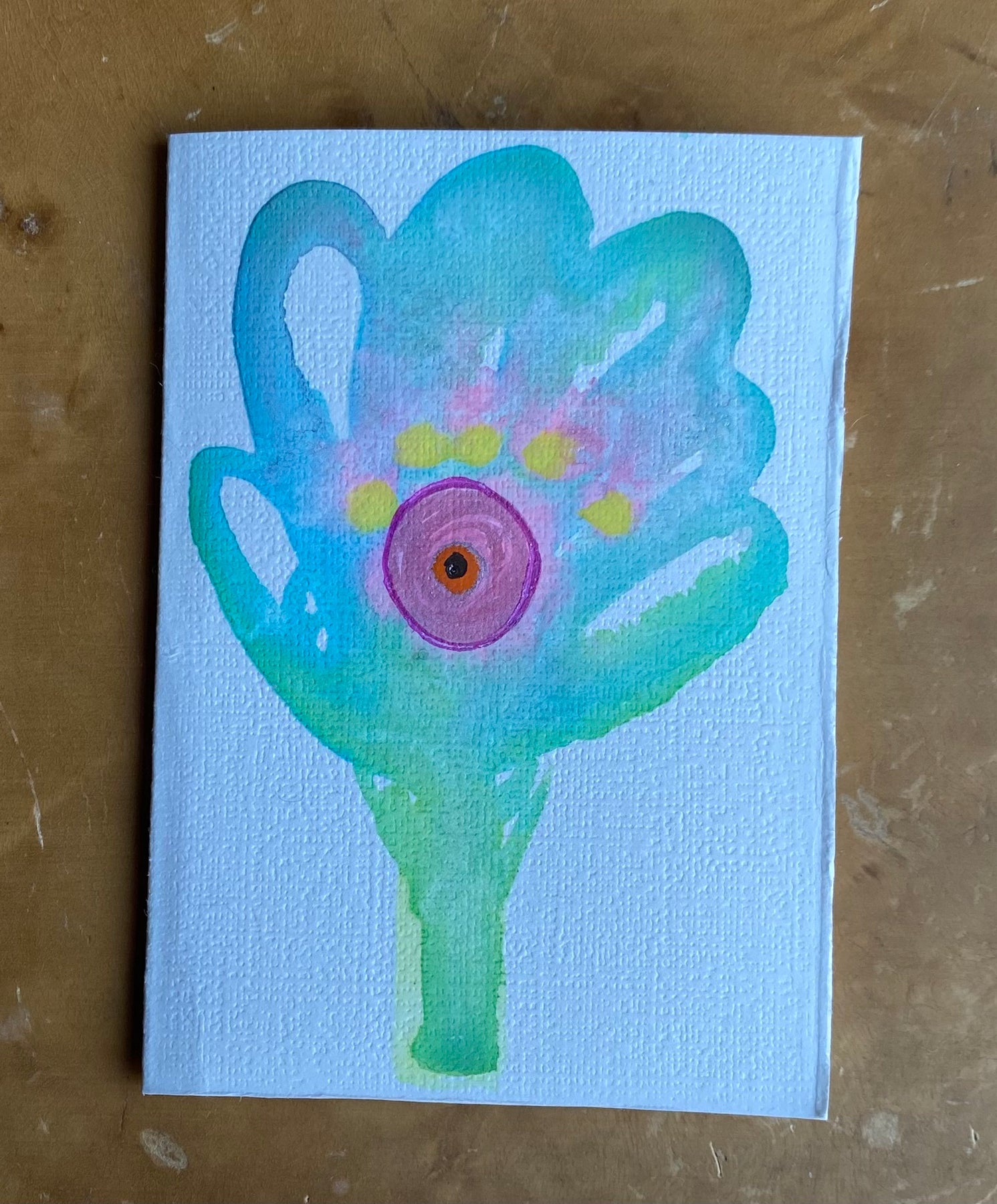 Two Unique Hand Painted Watercolour Cards | Handmade Unique Blank Flower Cards