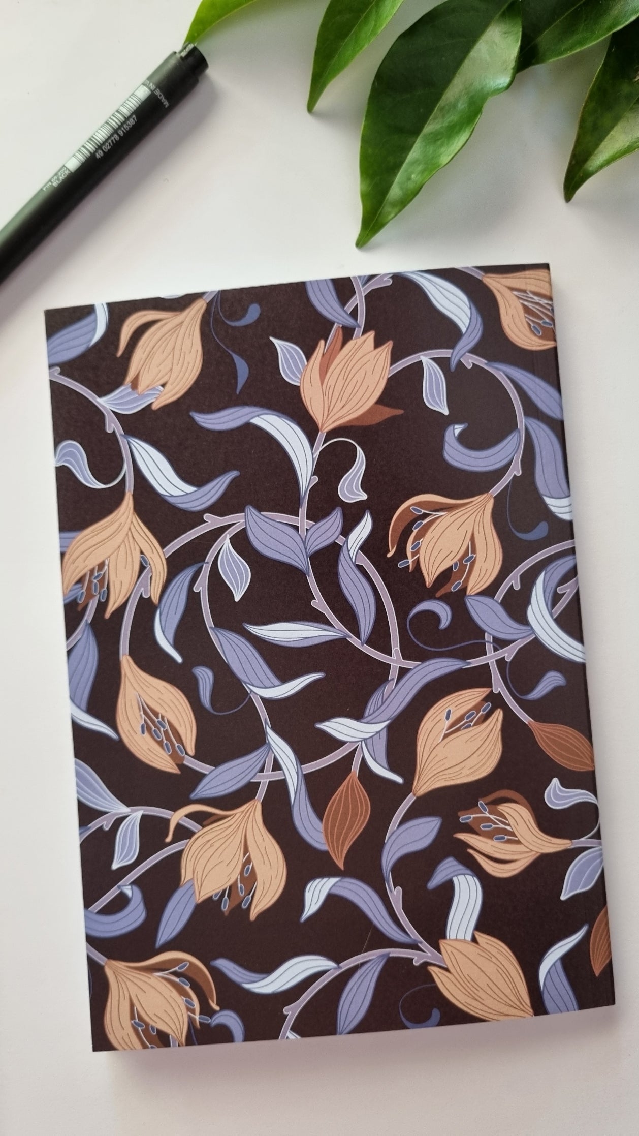 William Morris Inspired 76 Page A5 Lined Notebook