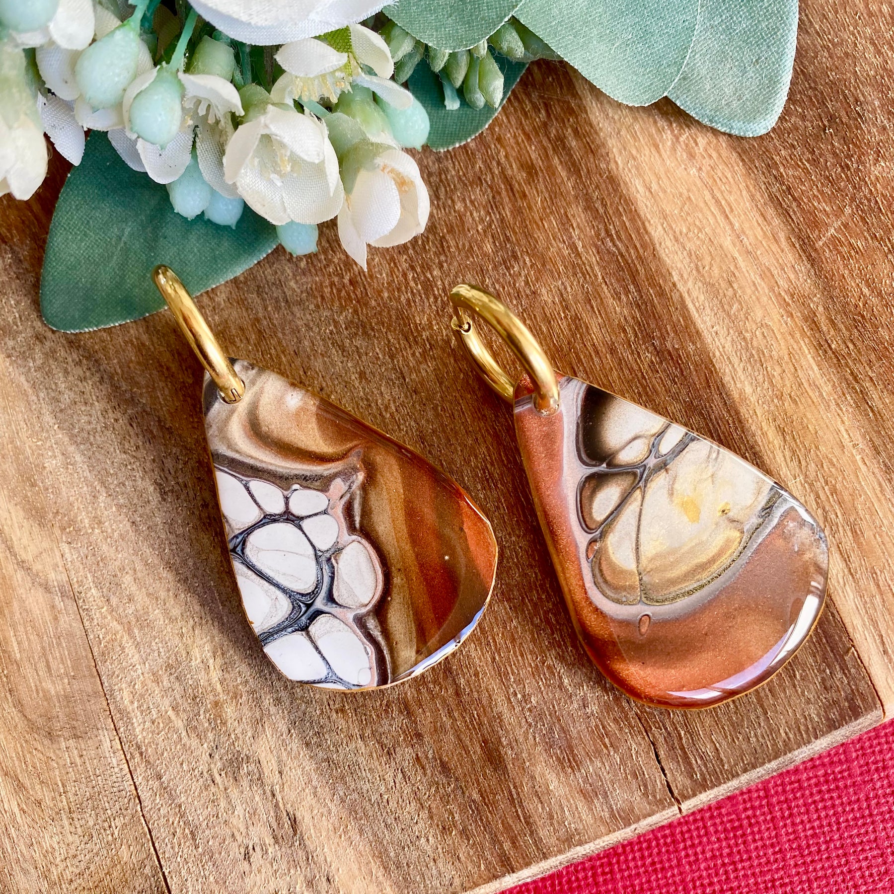 Statement Teardrop Huggie Hoop Earrings