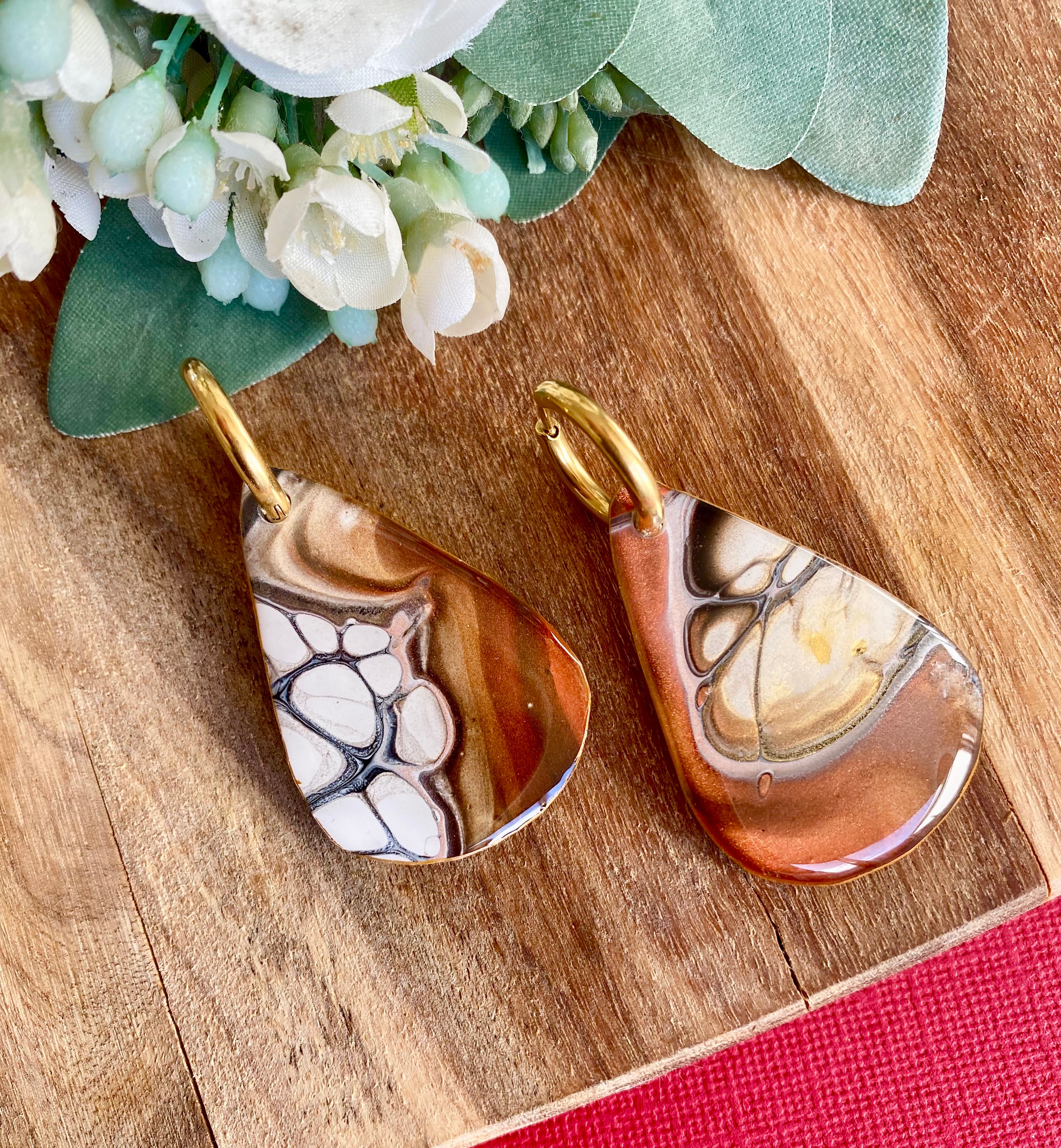 Statement Teardrop Huggie Hoop Earrings
