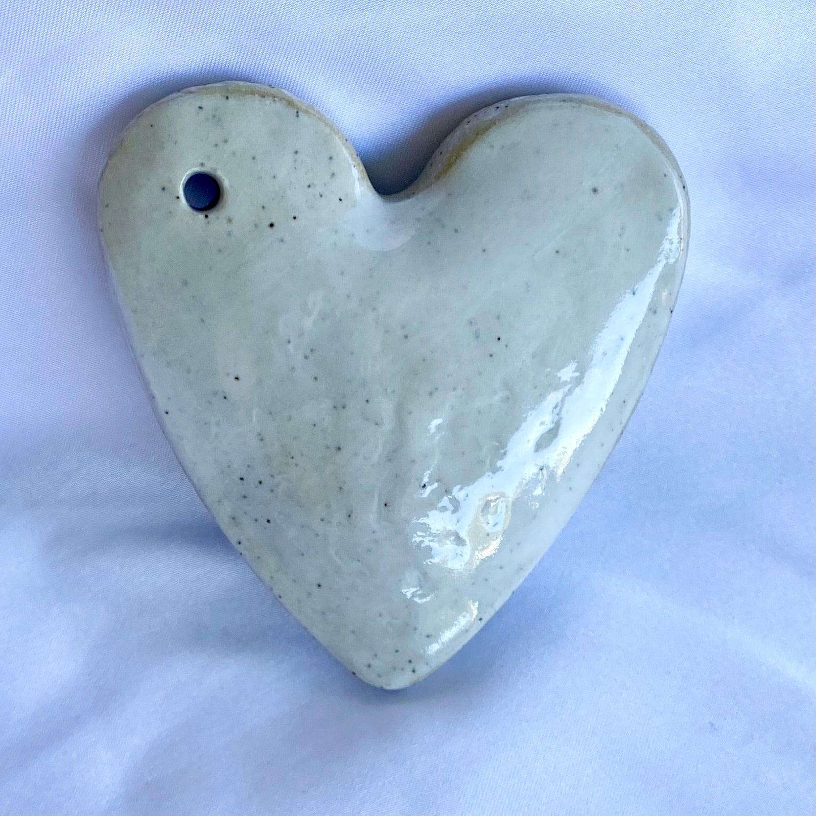 Wedding Keepsake | Hanging Heart | Personalised Bride Gift | Handmade Pottery