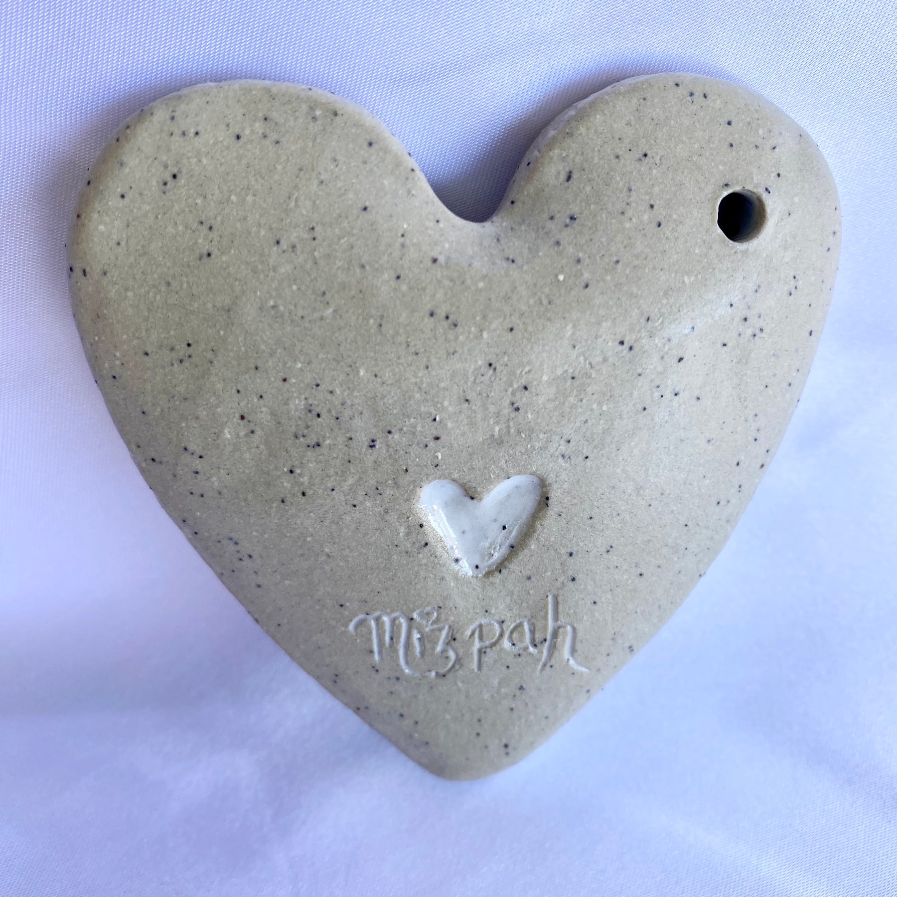 Wedding Keepsake | Hanging Heart | Personalised Bride Gift | Handmade Pottery