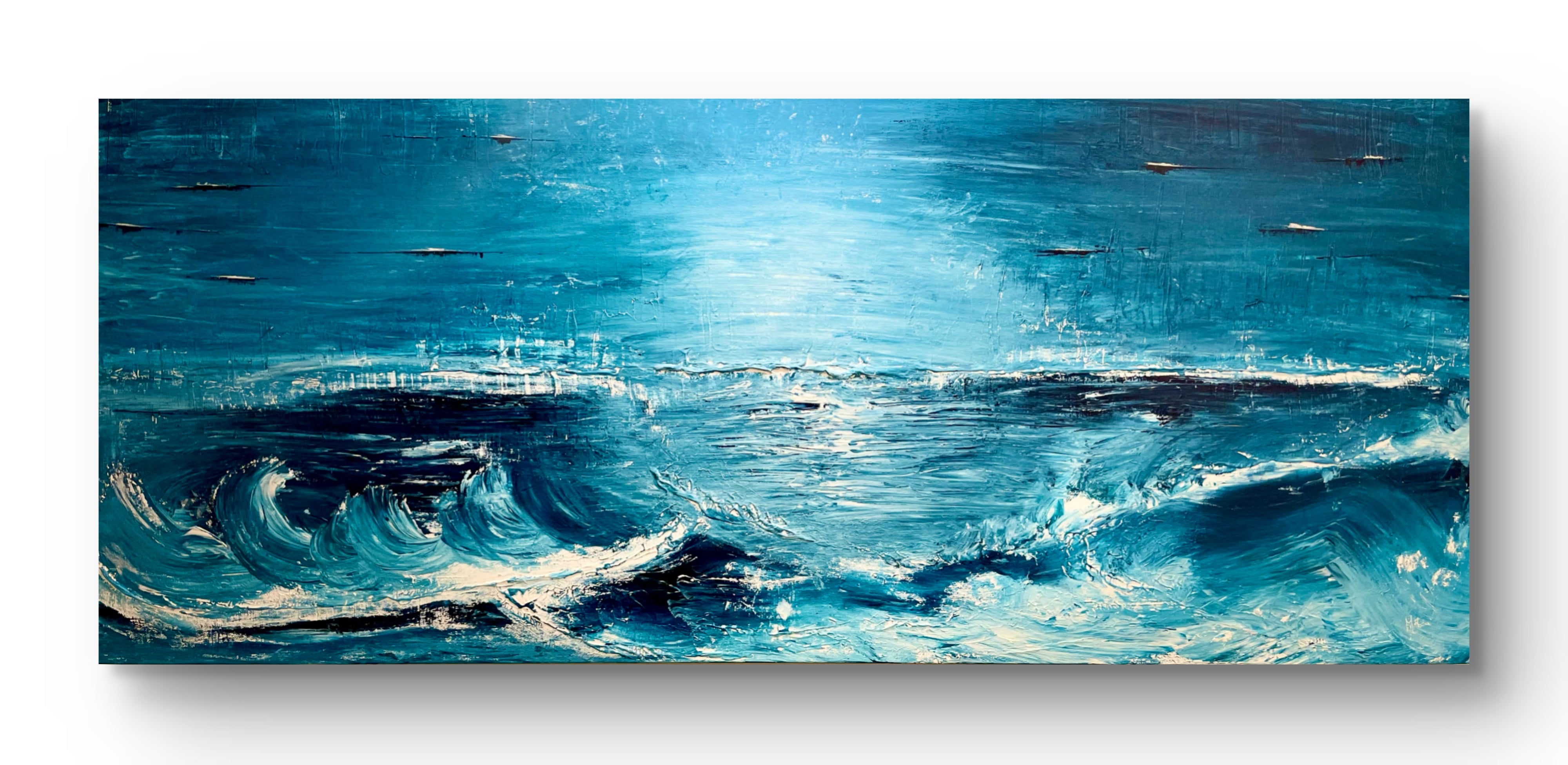 Beyond the Churn - Large Textured Acrylic on canvas
