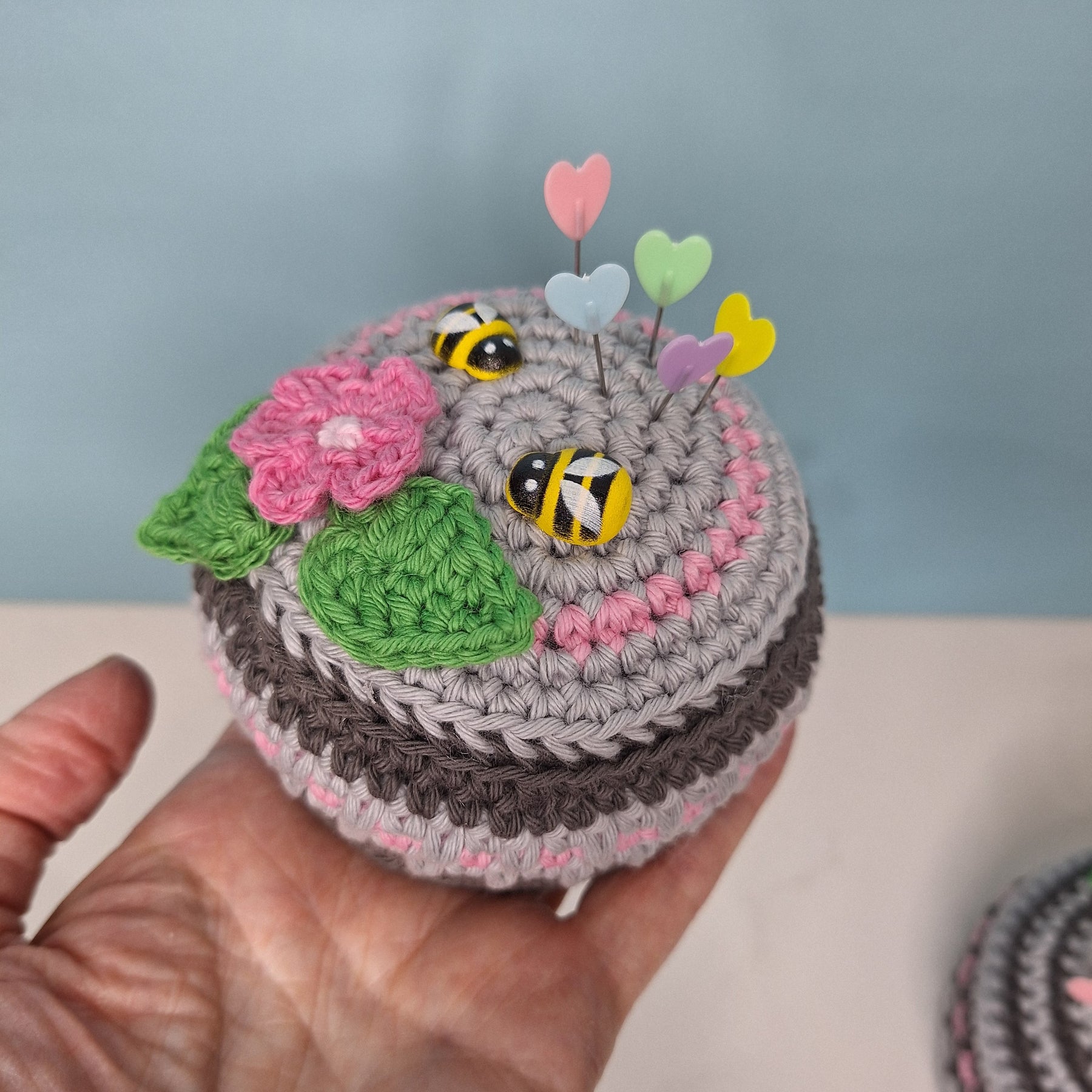 Heirloom  Handmade Crocheted Pin Cushion