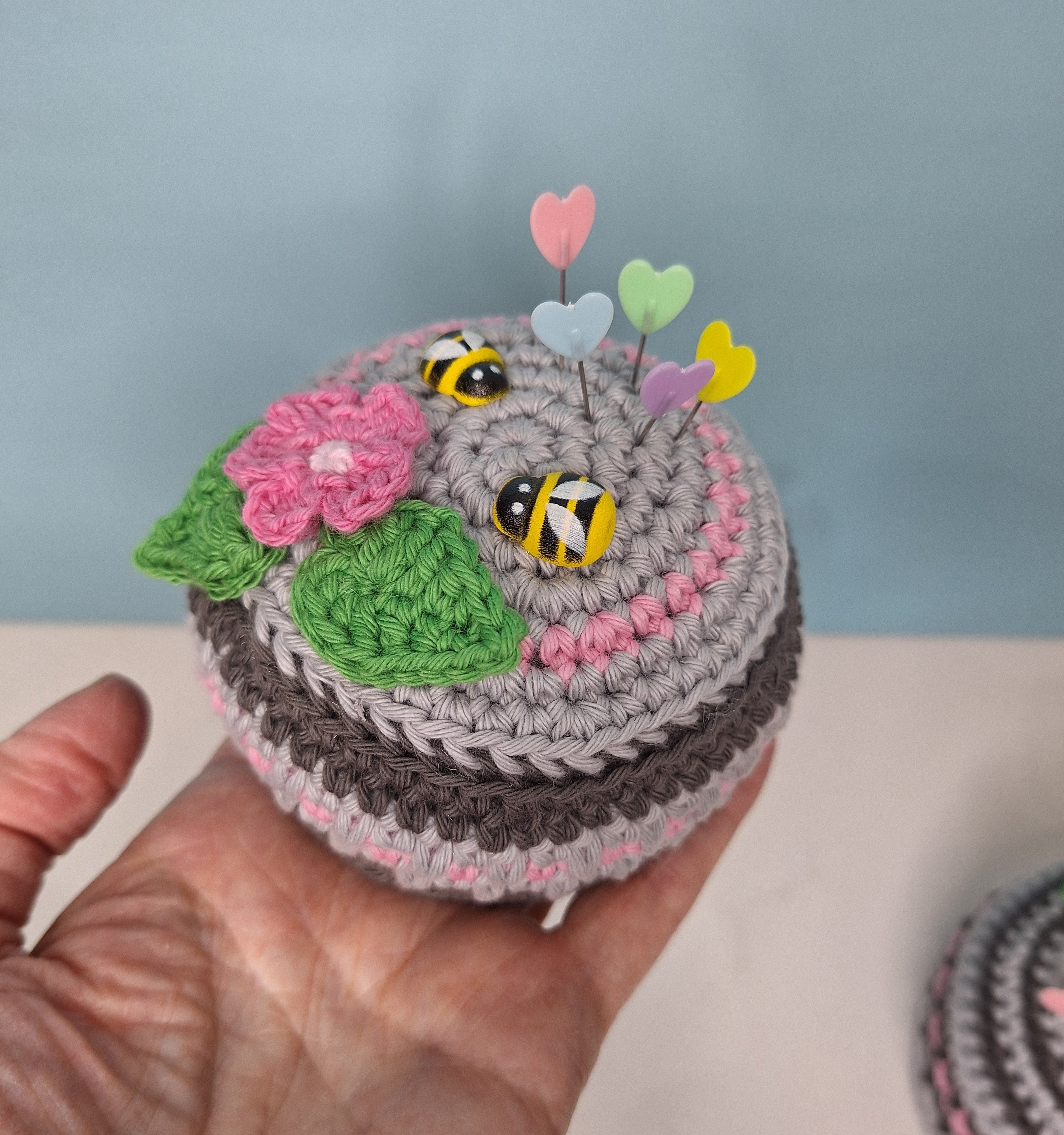 Heirloom  Handmade Crocheted Pin Cushion