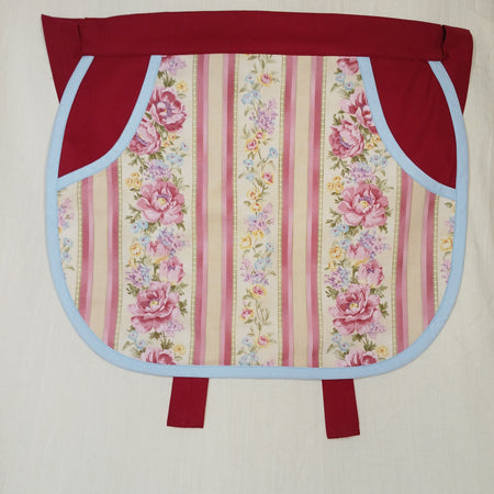 Peg or Utility Apron with flowers & stripes