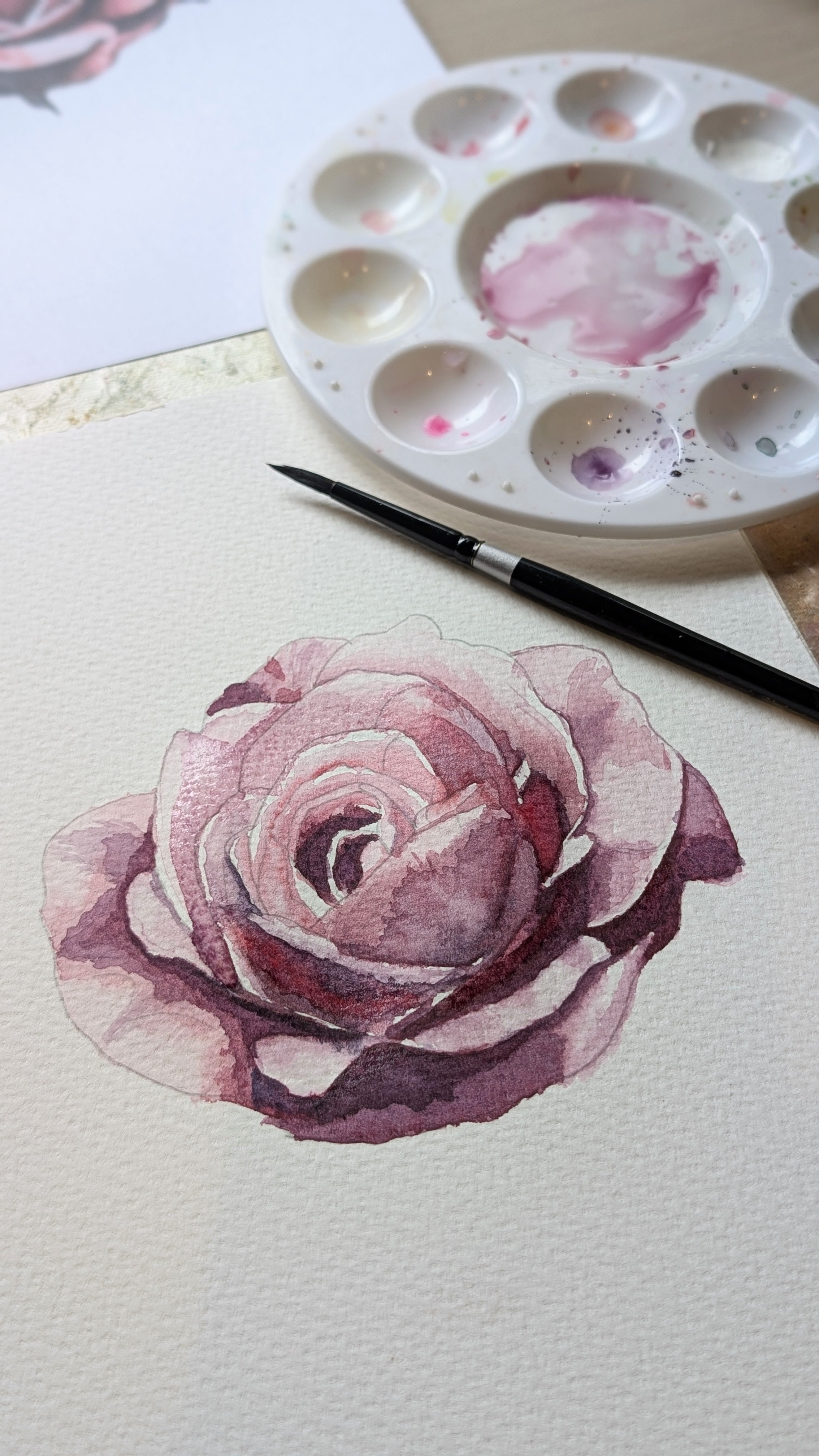 June Rose | Original Watercolour Painting | Botanical Wall Art