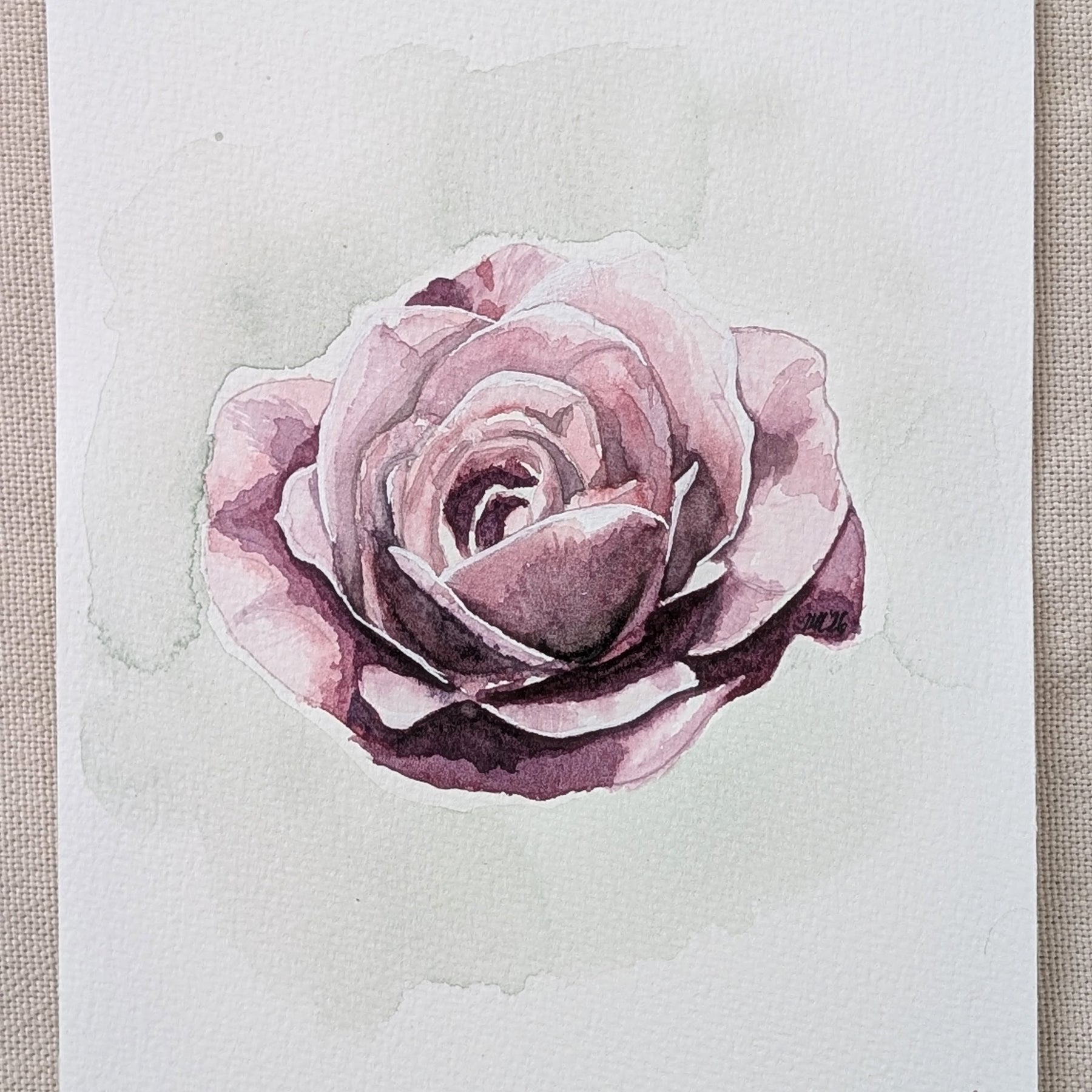 June Rose | Original Watercolour Painting | Botanical Wall Art