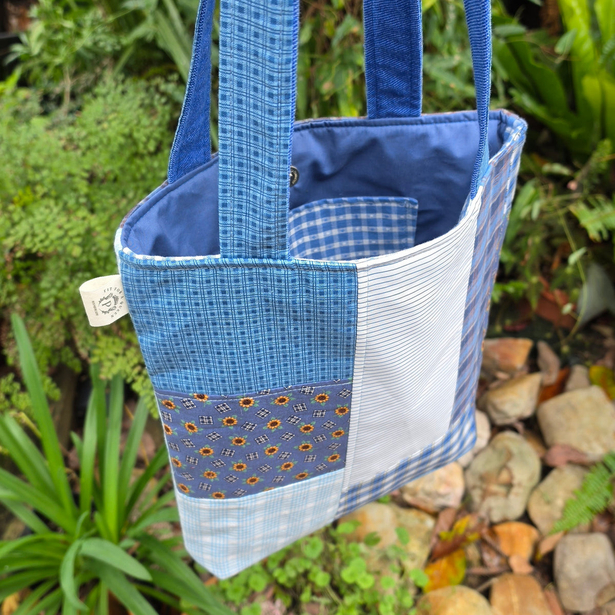 Repurposed Remnant Fabric Tote | 100% Pre-loved Fabrics