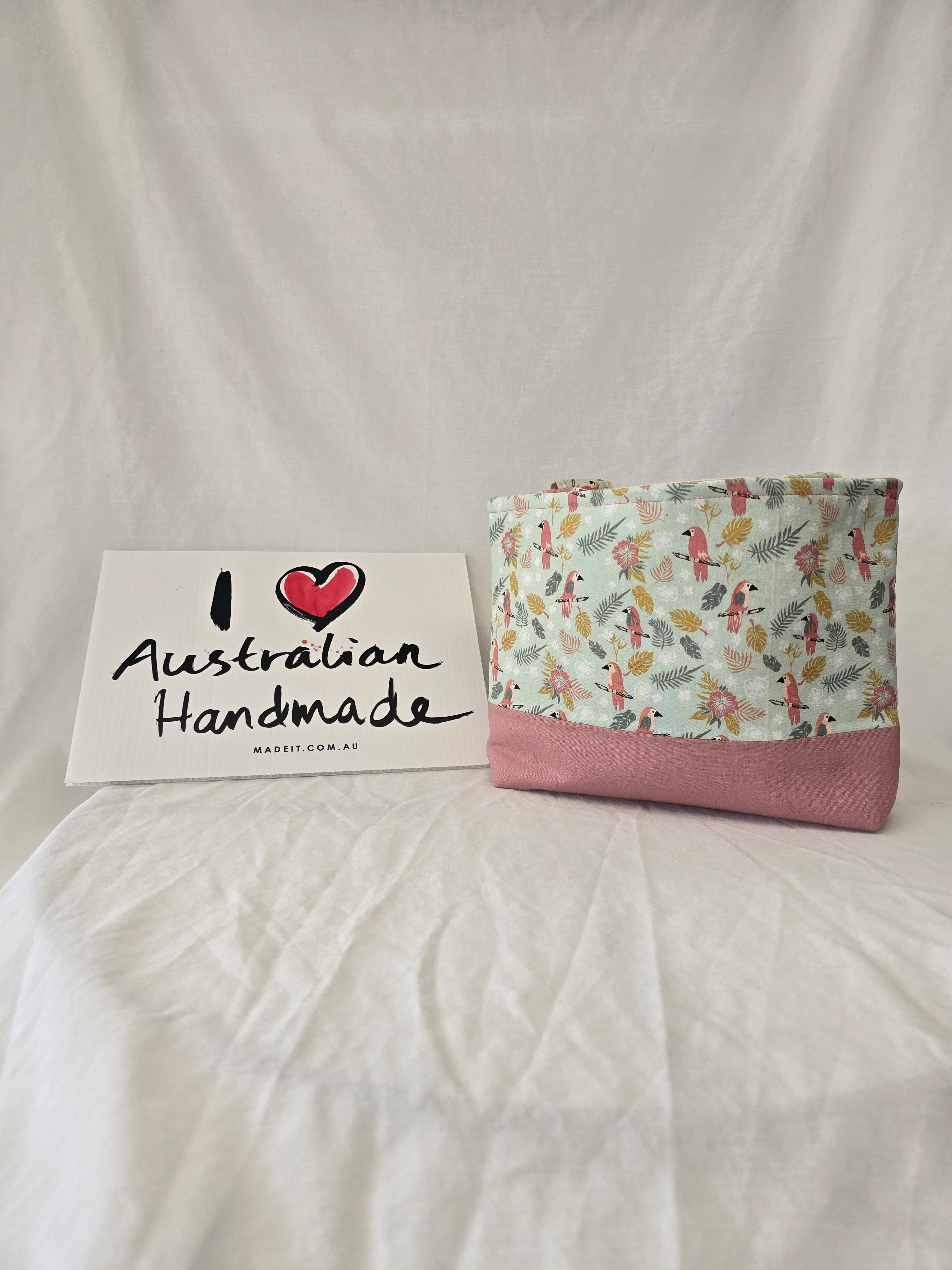 Classic Handbag | Pastel Bird Print | Australian Wildlife Collection