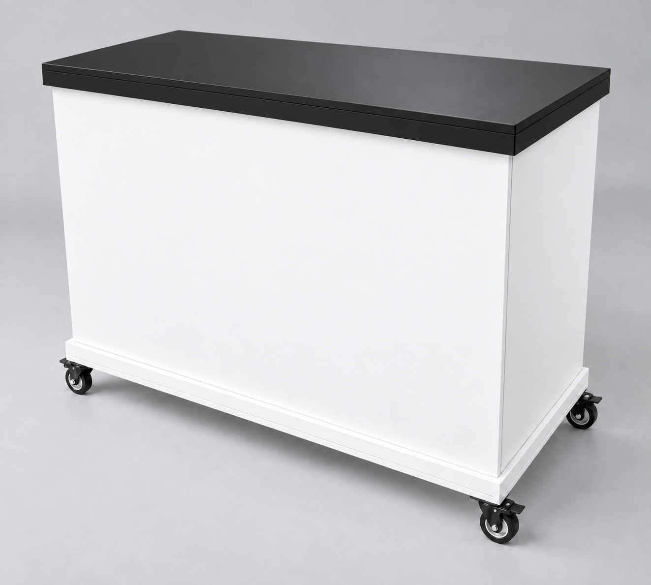 Flat Pack Panel Style Mobile Event Cart - White
