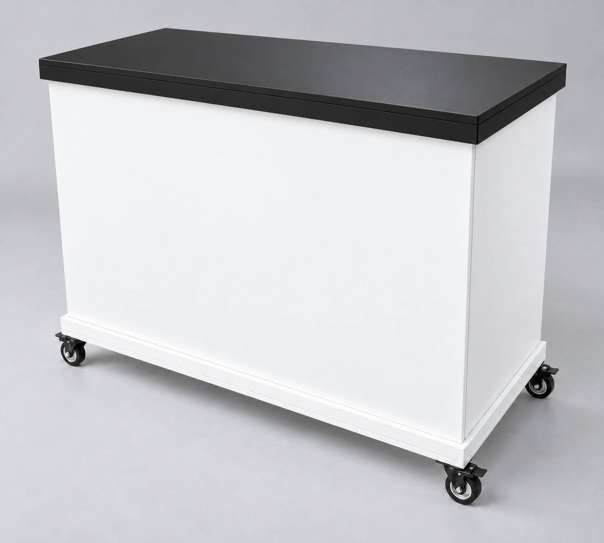 Flat Pack Panel Style Mobile Event Cart - White