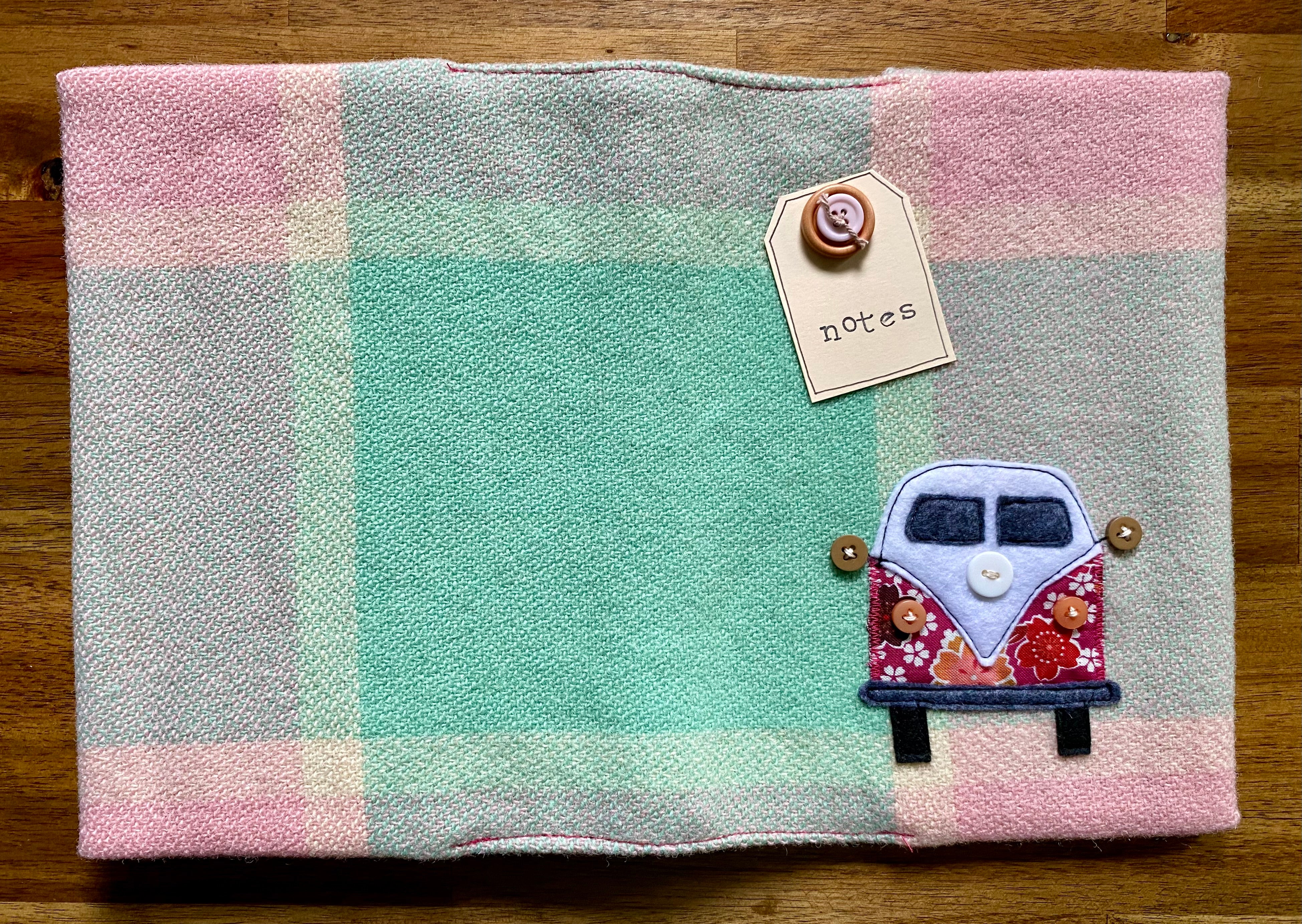 A5 Upcycled Notebook Kombi - Pink