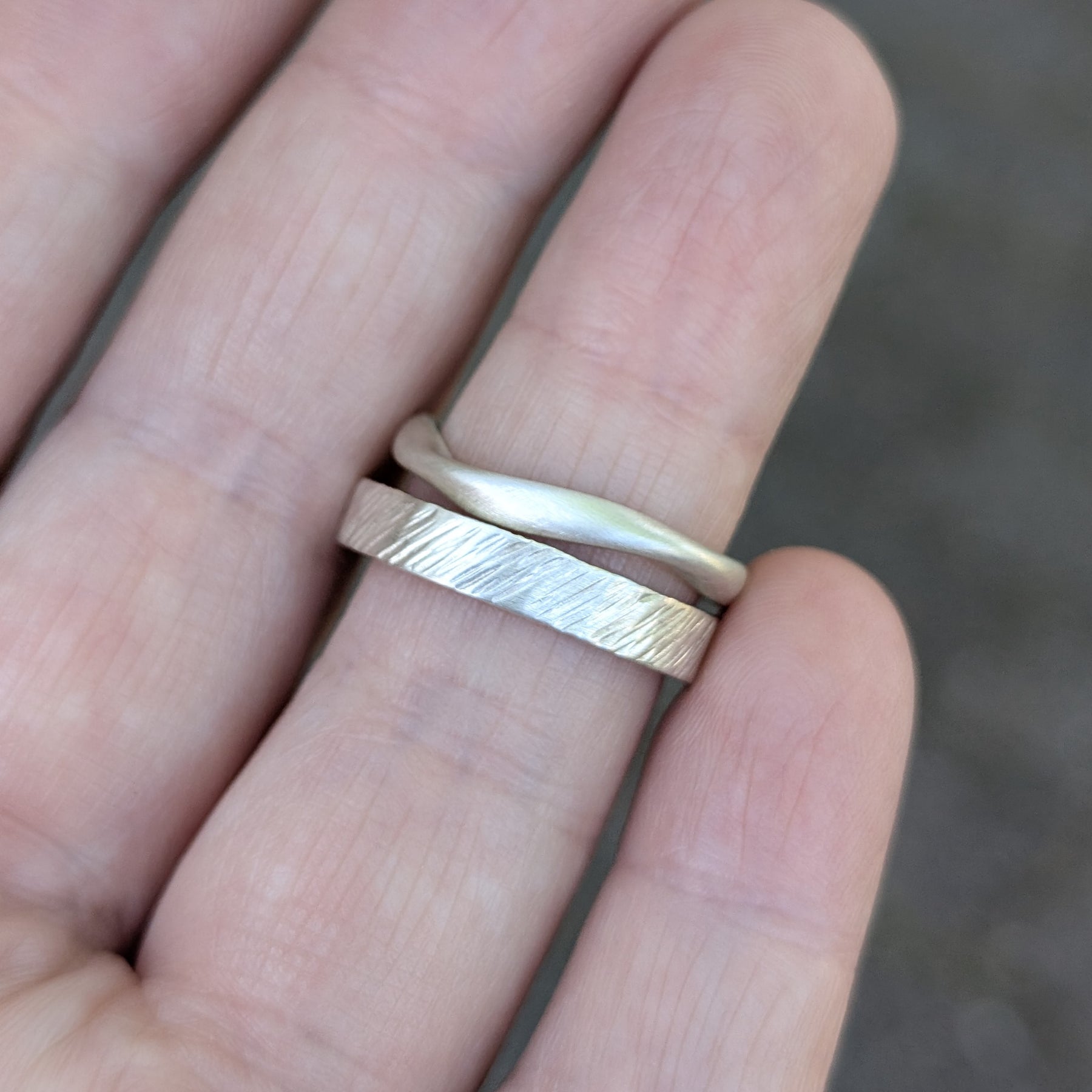 hammered texture ring