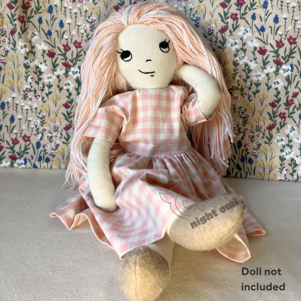 Doll Dress| 53cm Doll Wardrobe Collection| Woodland Garden and Gingham