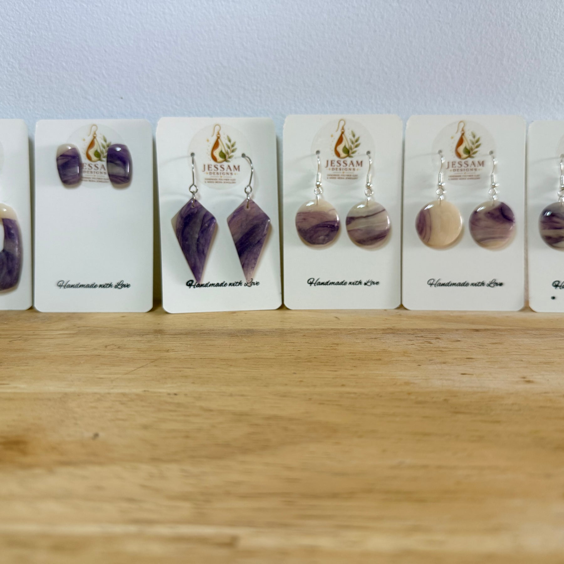 Amethyst Collection | Artisan Polymer Clay Earrings