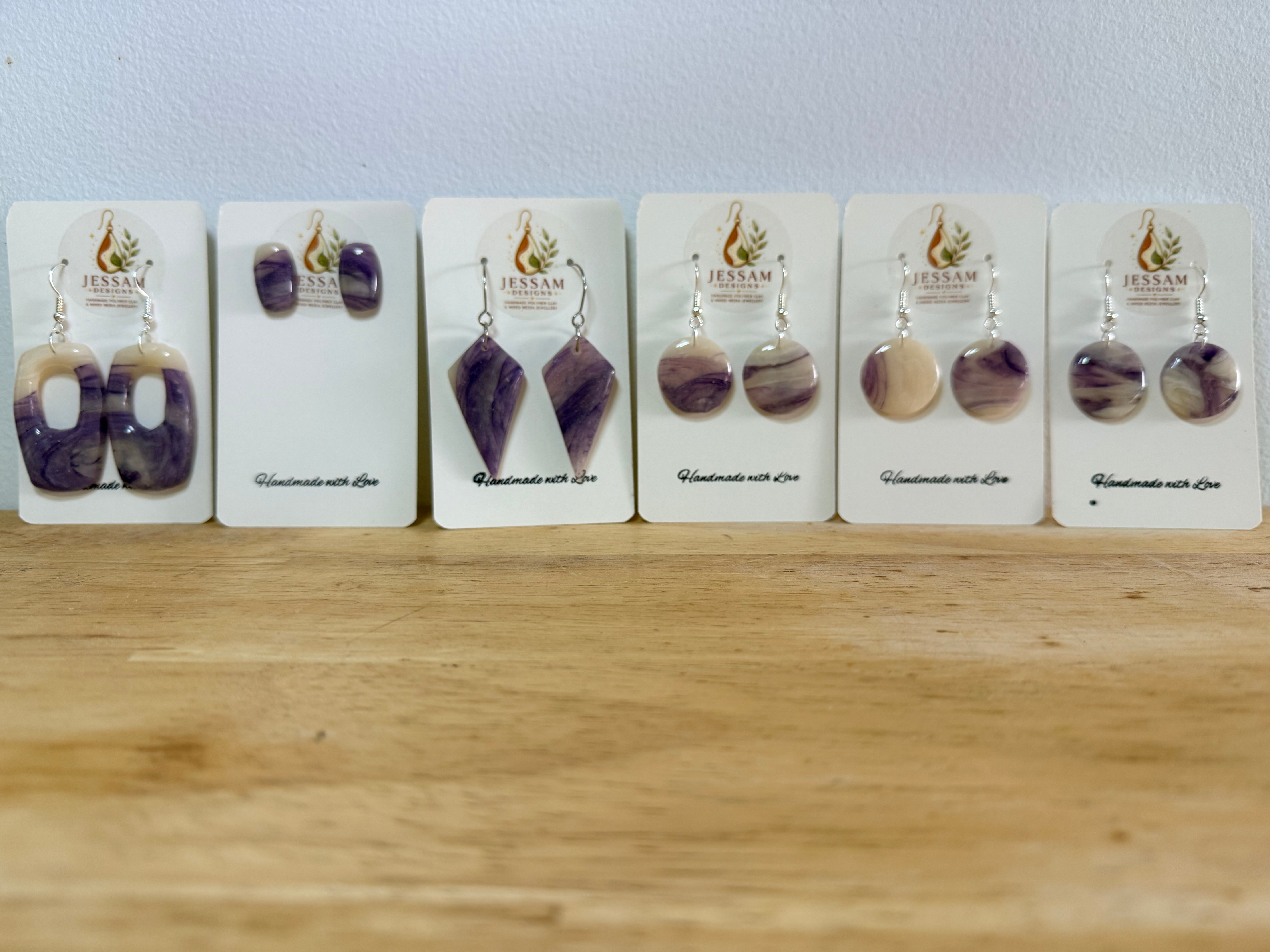 Amethyst Collection | Artisan Polymer Clay Earrings