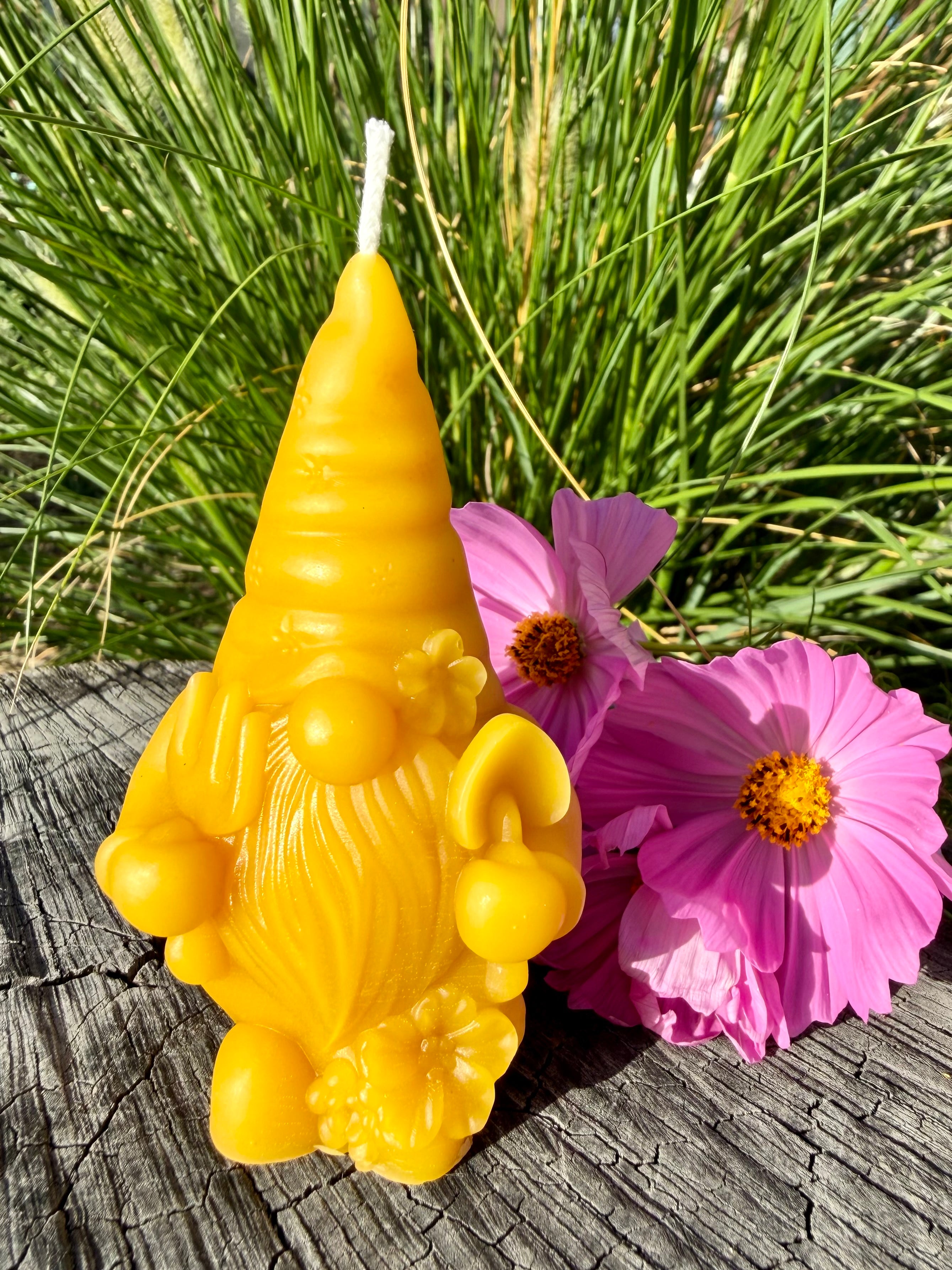 Gnome Beeswax Candle
