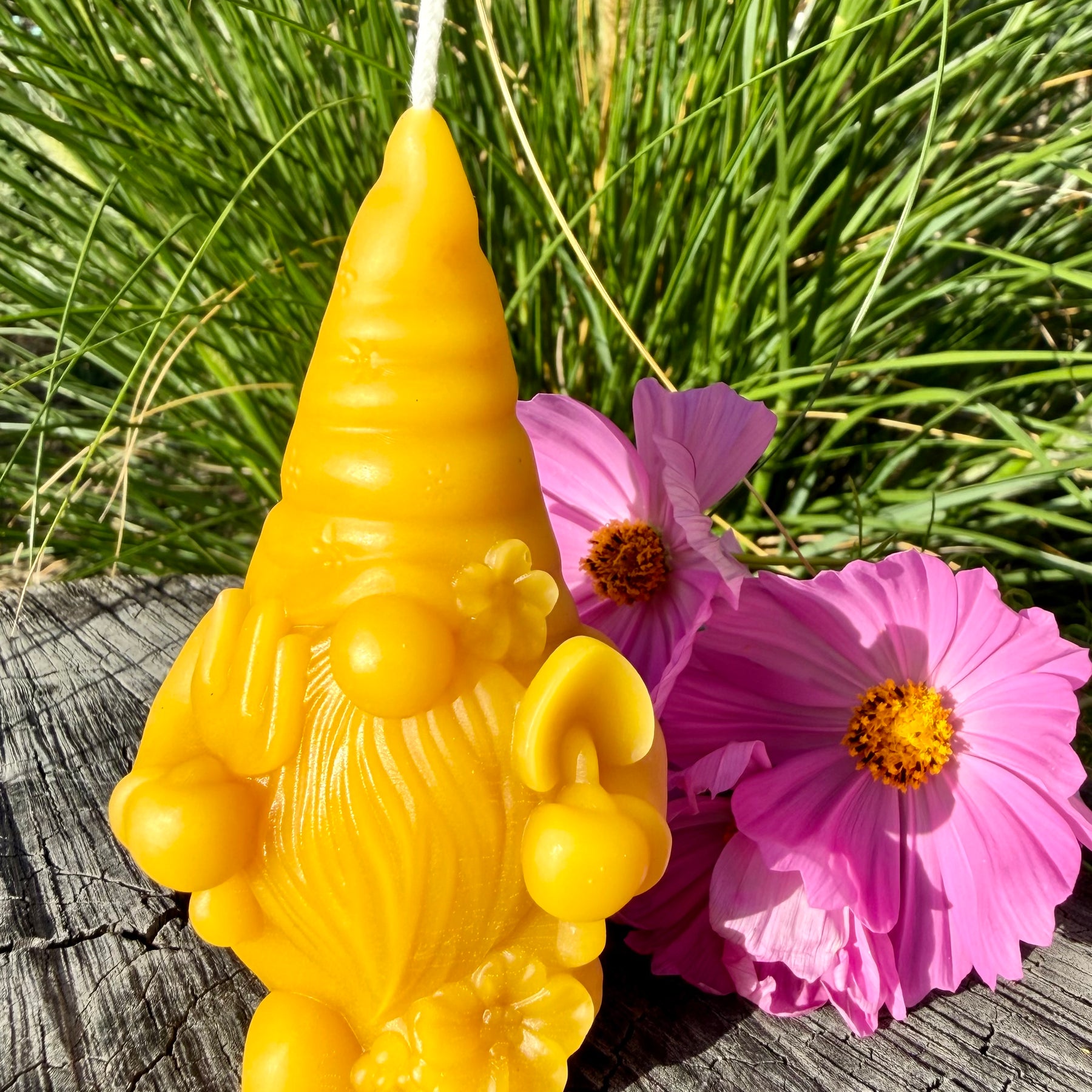 Gnome Beeswax Candle