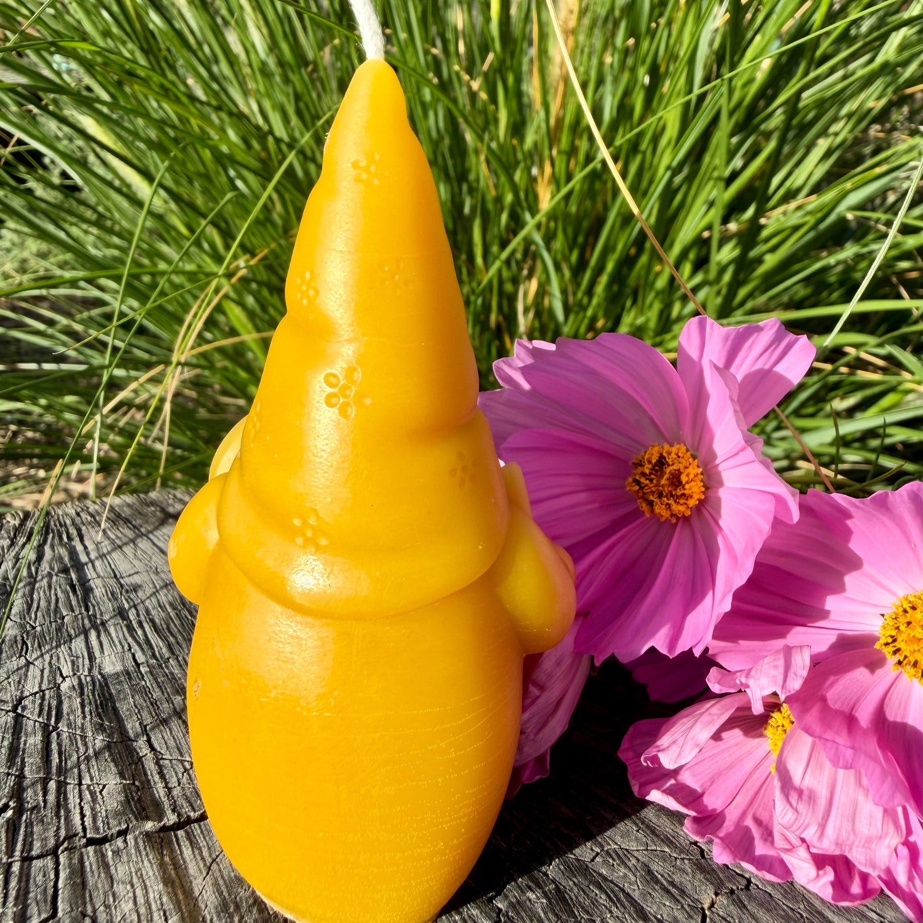 Gnome Beeswax Candle