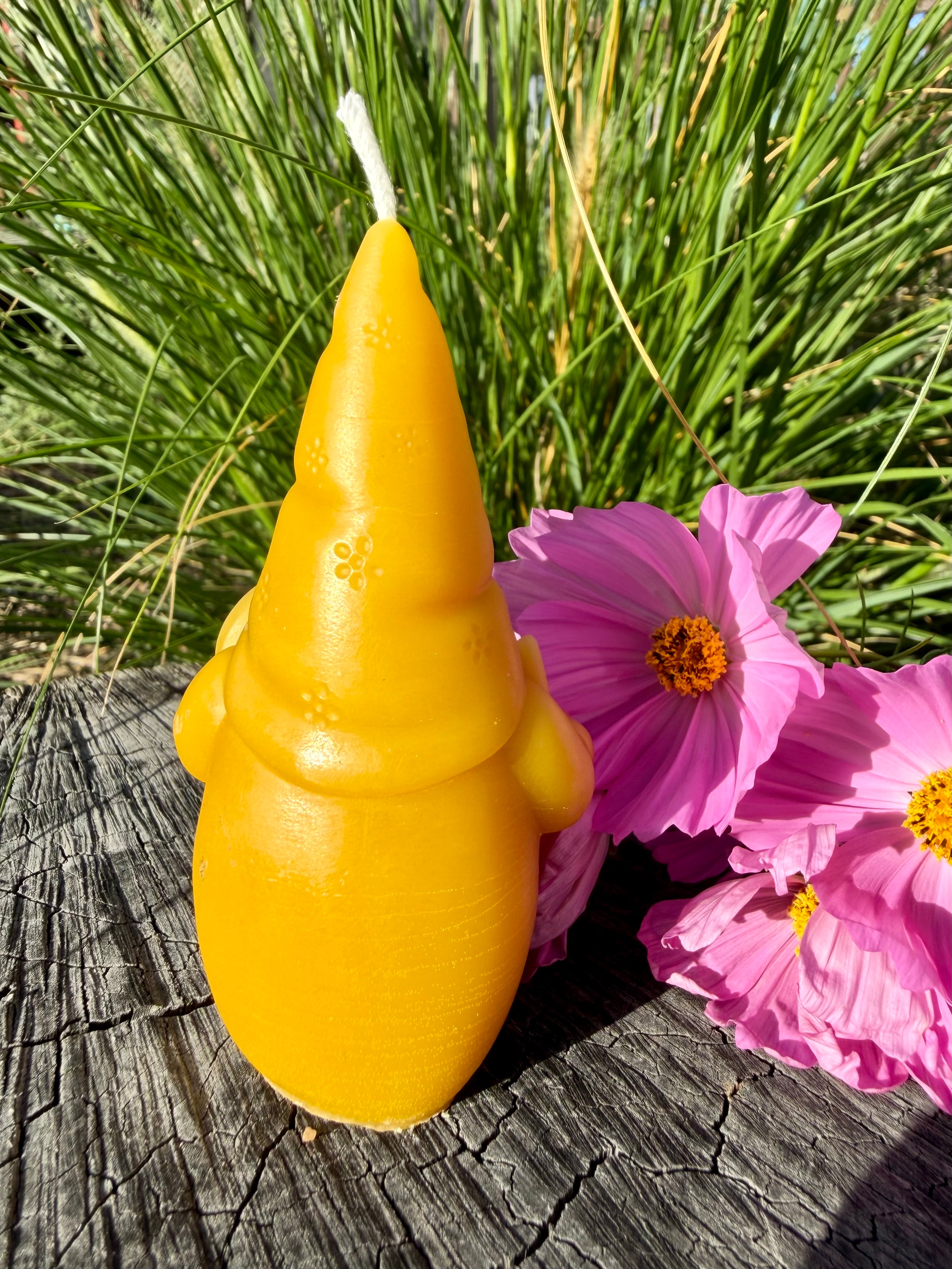 Gnome Beeswax Candle